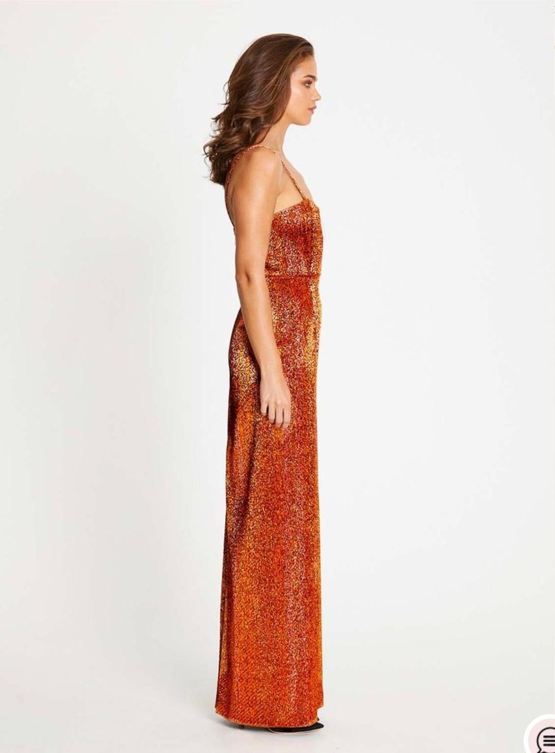 Alice McCall Electric Nights Dress/Gown - Copper size 8 for rent on The Volte - main image
