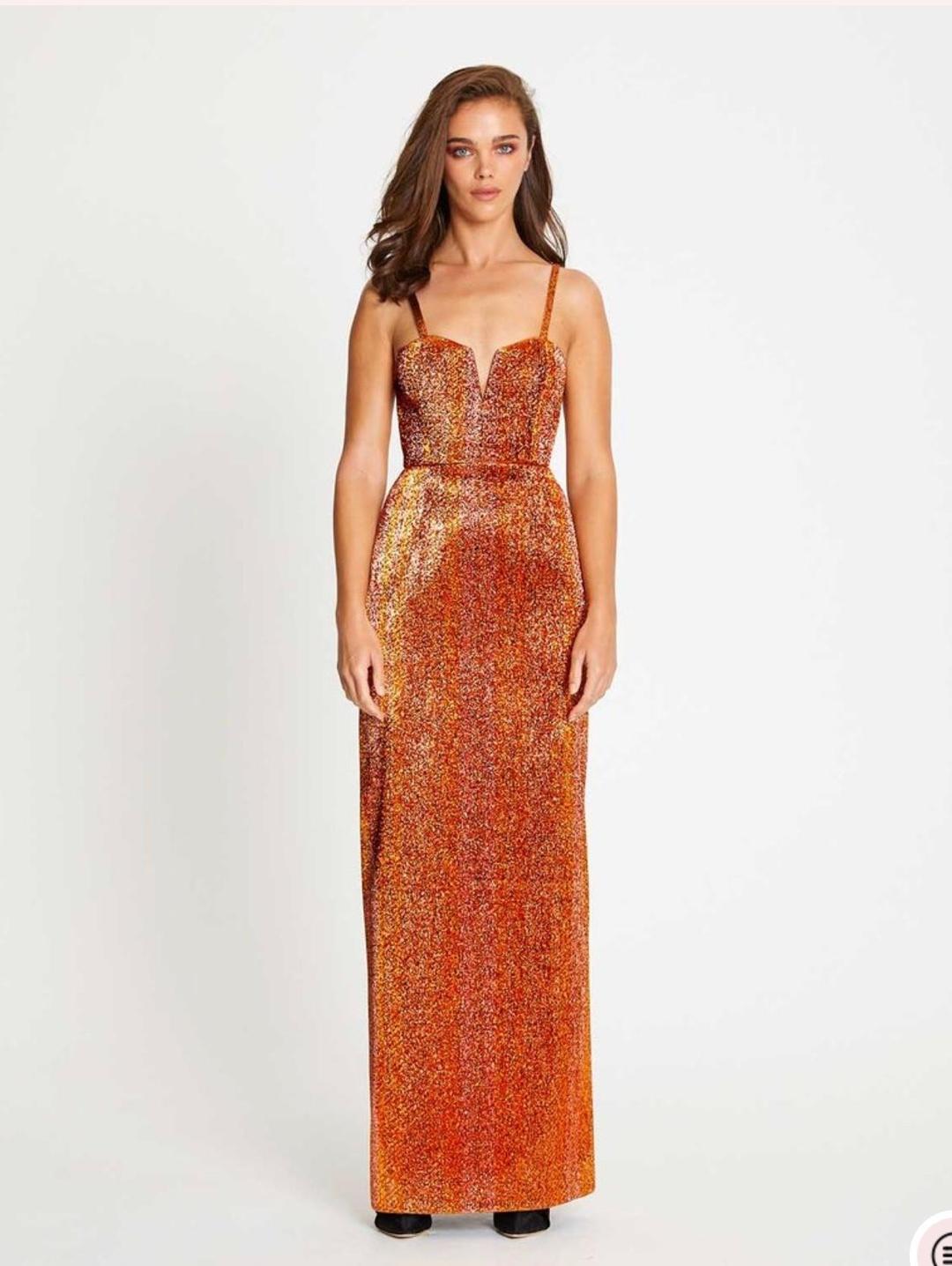 Alice McCall Electric Nights Dress/Gown - Copper size 8 for rent on The Volte - main image