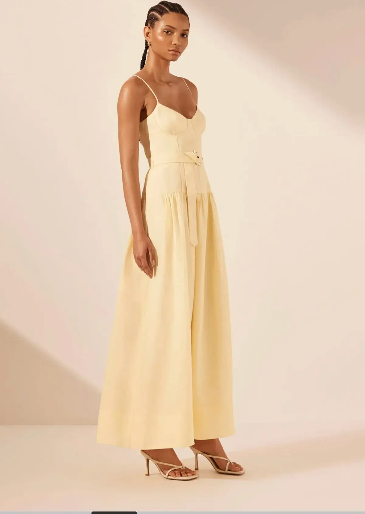 Shona Joy Limon Panelled Bustier Maxi Dress Yellow Size 10 - Image 3