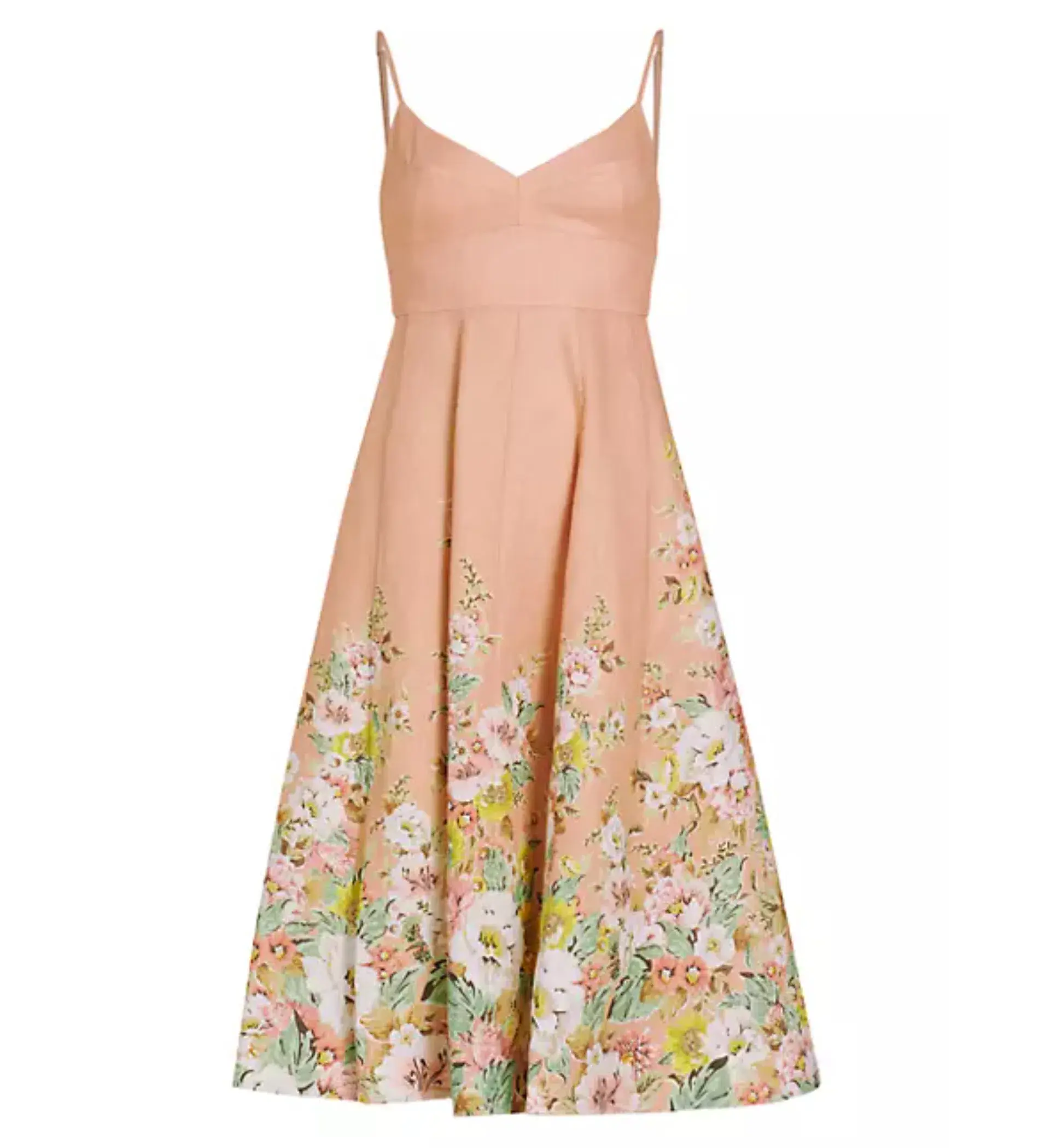 Zimmermann Matchmaker Picnic Dress / Buff Coral Midi Size 0 / AU 8 - Image 3