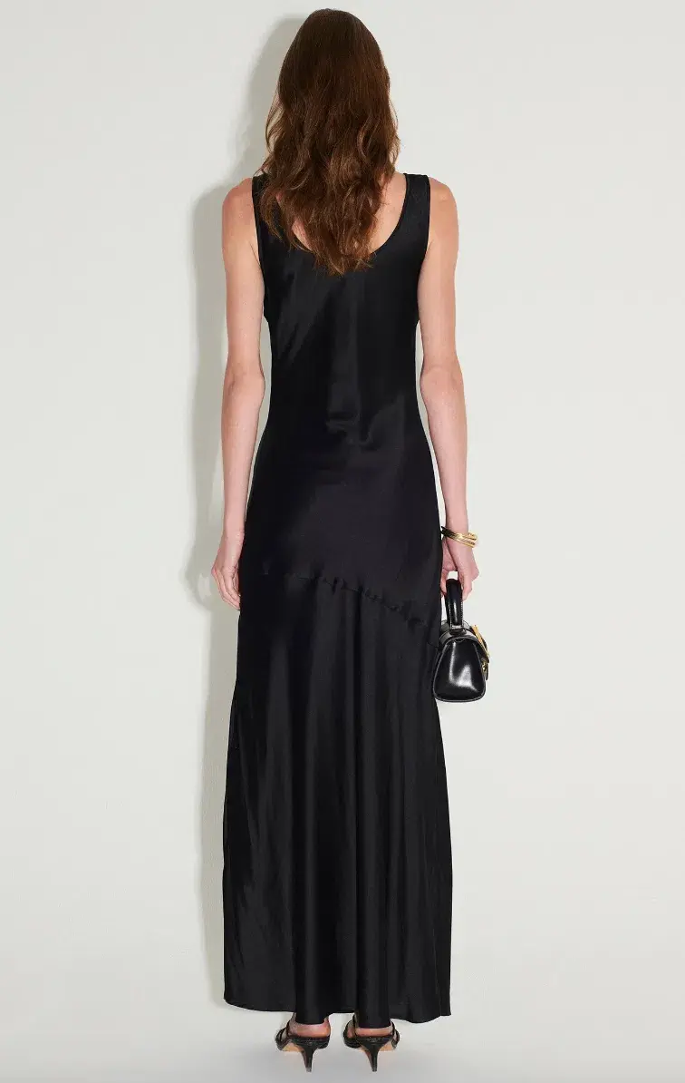 Hansen and Gretel Patricia Bias Cut Dress Black Size 12 - Image 3