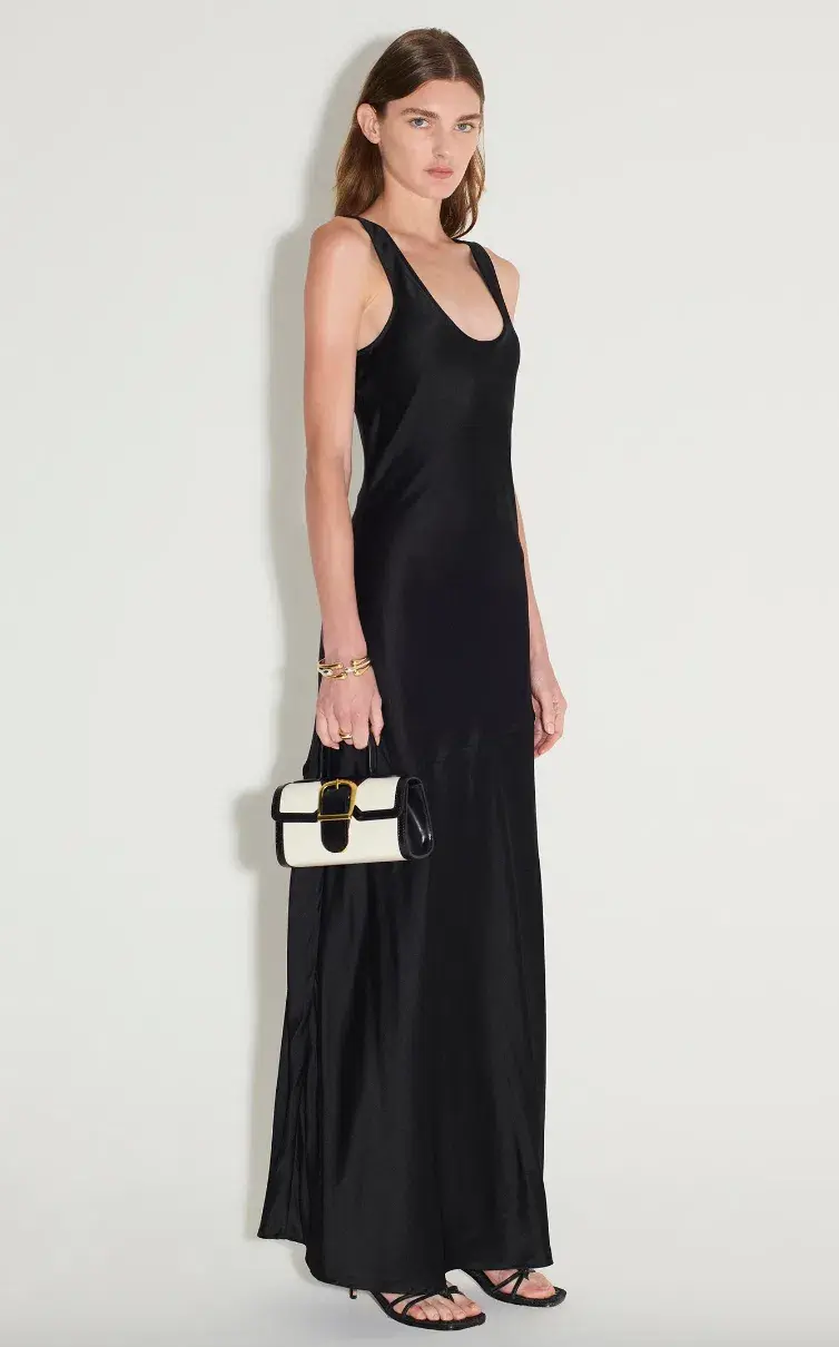 Hansen and Gretel Patricia Bias Cut Dress Black Size 12 - Image 5
