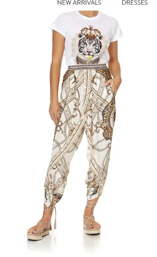 Camilla Pants, Bralette & Scarf - Mind Your Manor Print Size 8/XS - Image 1