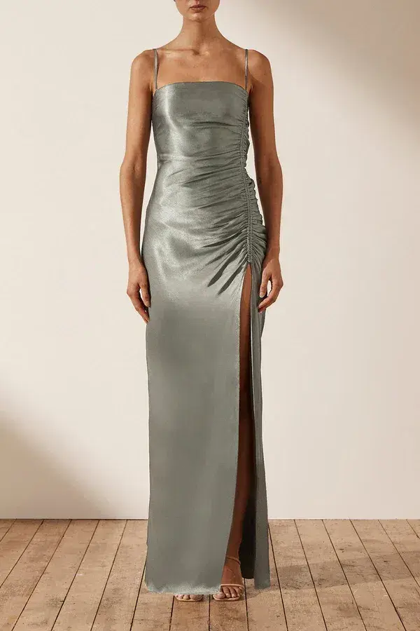 Shona Joy La Lune Ruched Maxi Dress Size 12 - Image 1