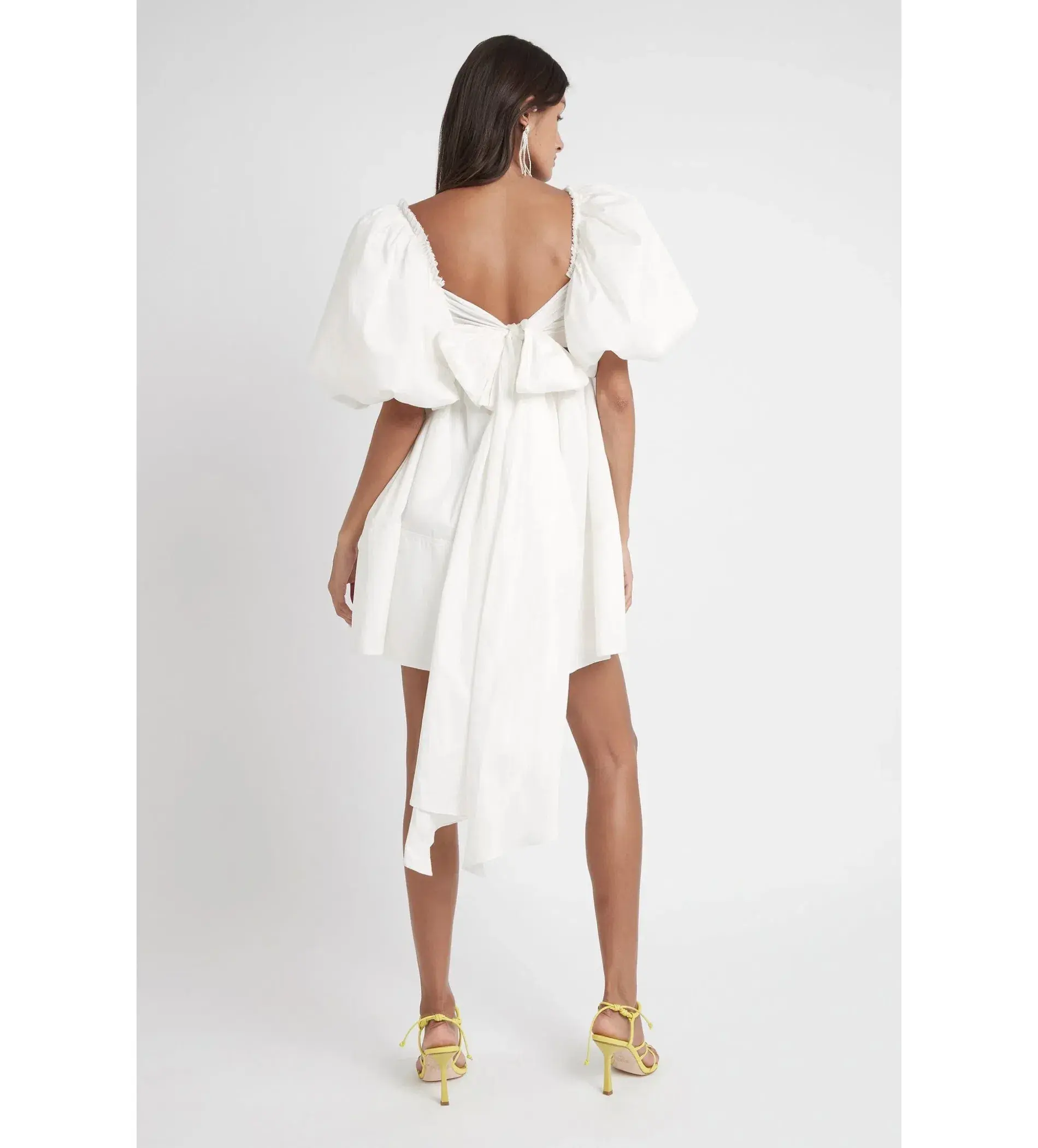 Aje Casabianca Puff Sleeve Mini Dress Ivory Size AU 6 - Image 4