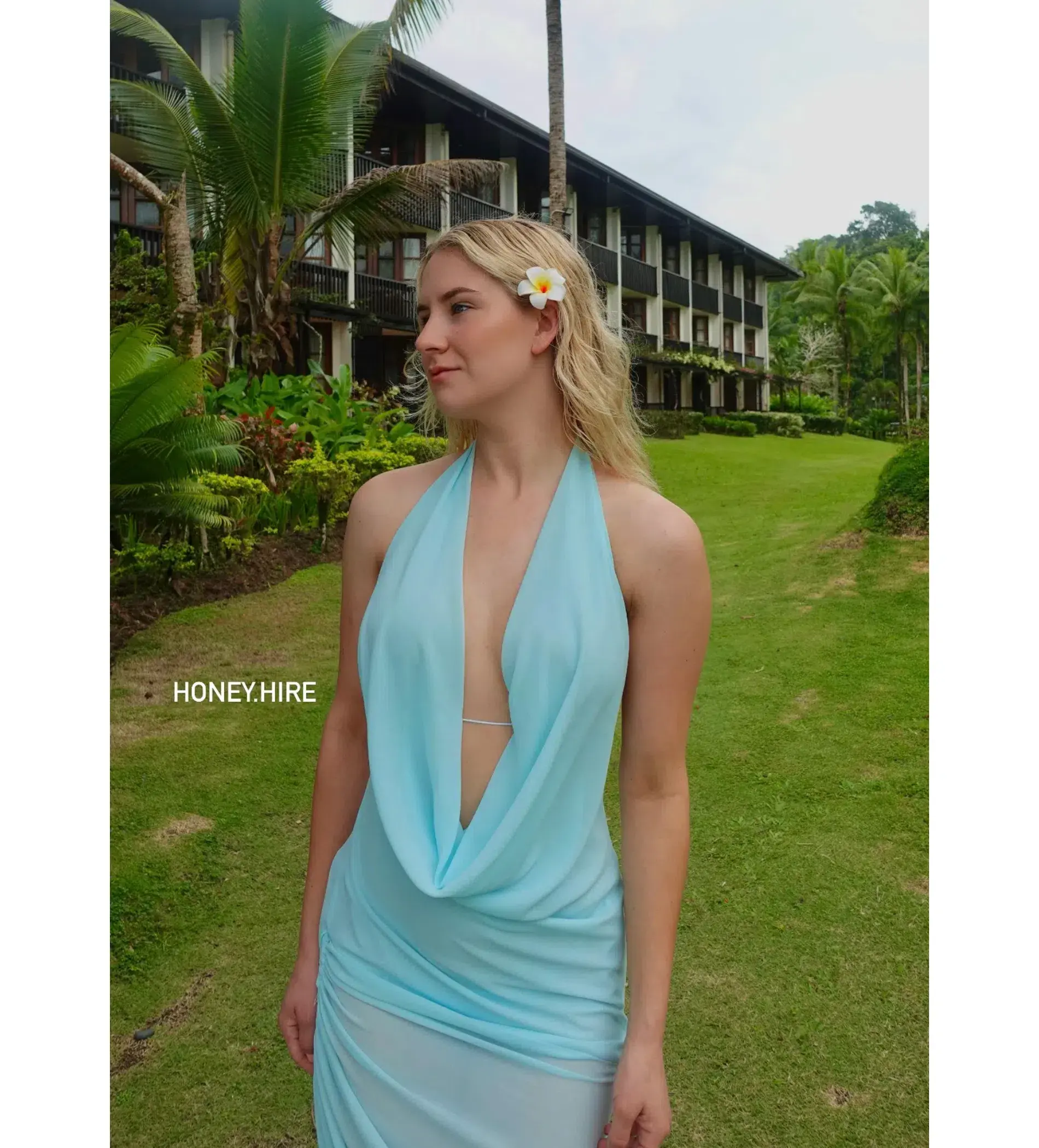 Natalie Rolt Anastasia Mini Dress in Baby Blue Size 1 / AU 8 - Image 8
