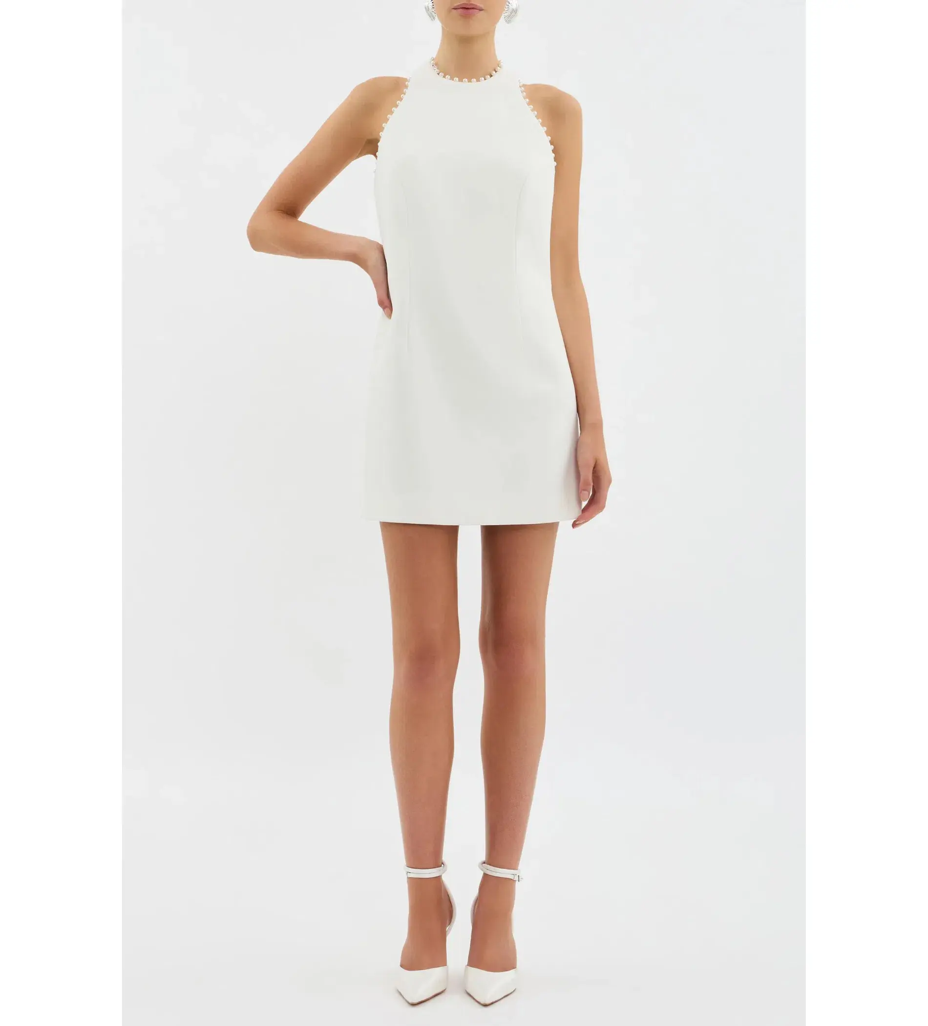 Rebecca Vallance Therese Bow Mini Dress White Size 6 - Image 1
