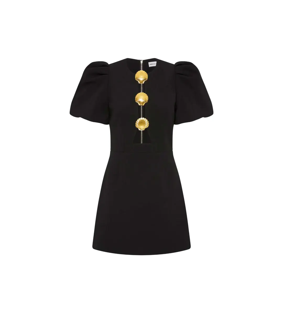 Rebecca Vallance Sirene Puff Sleeve Mini Dress Black Size 8 for rent on The Volte - main image