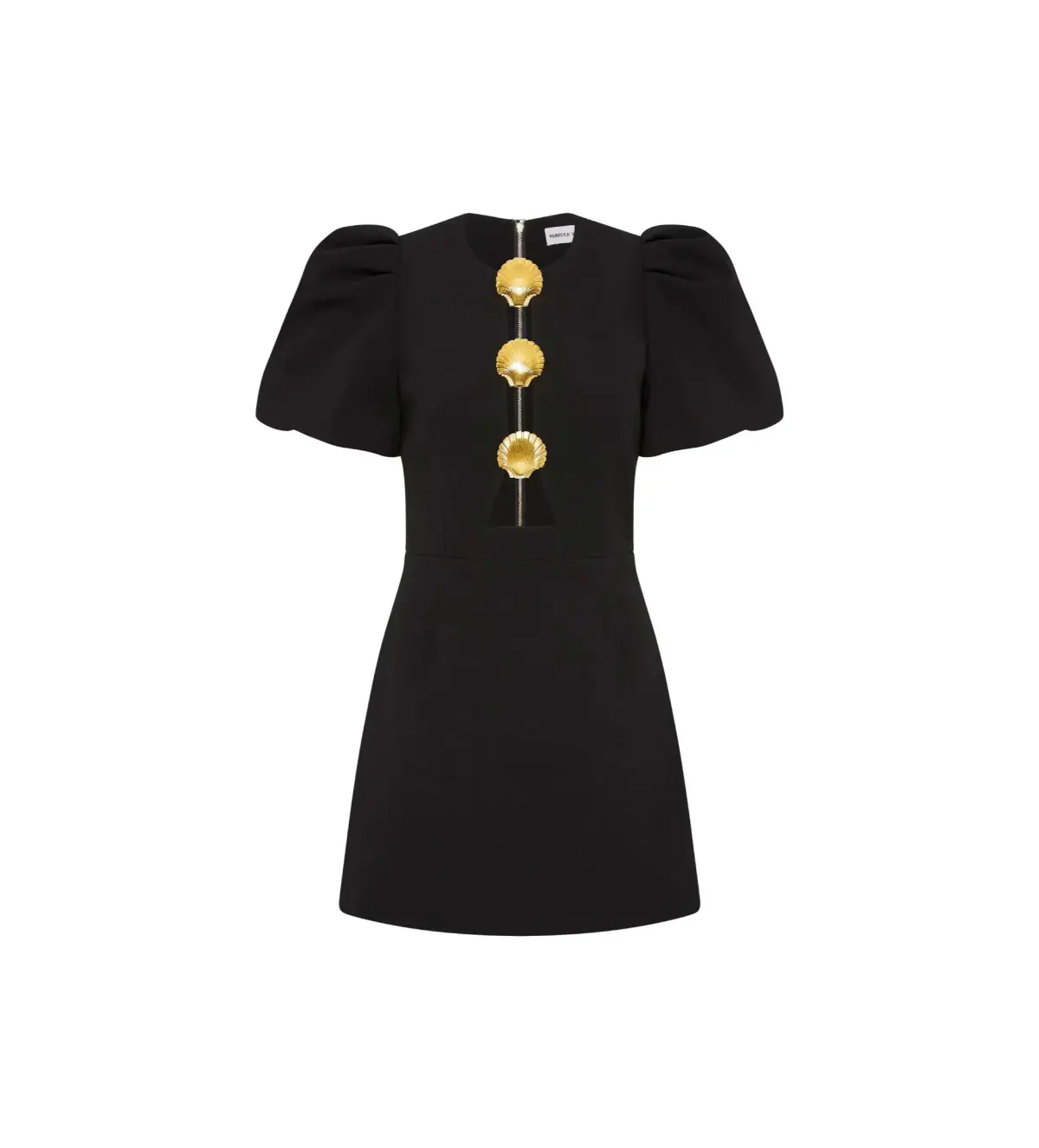 Rebecca Vallance Sirene Puff Sleeve Mini Dress Black Size 8 - Image 3