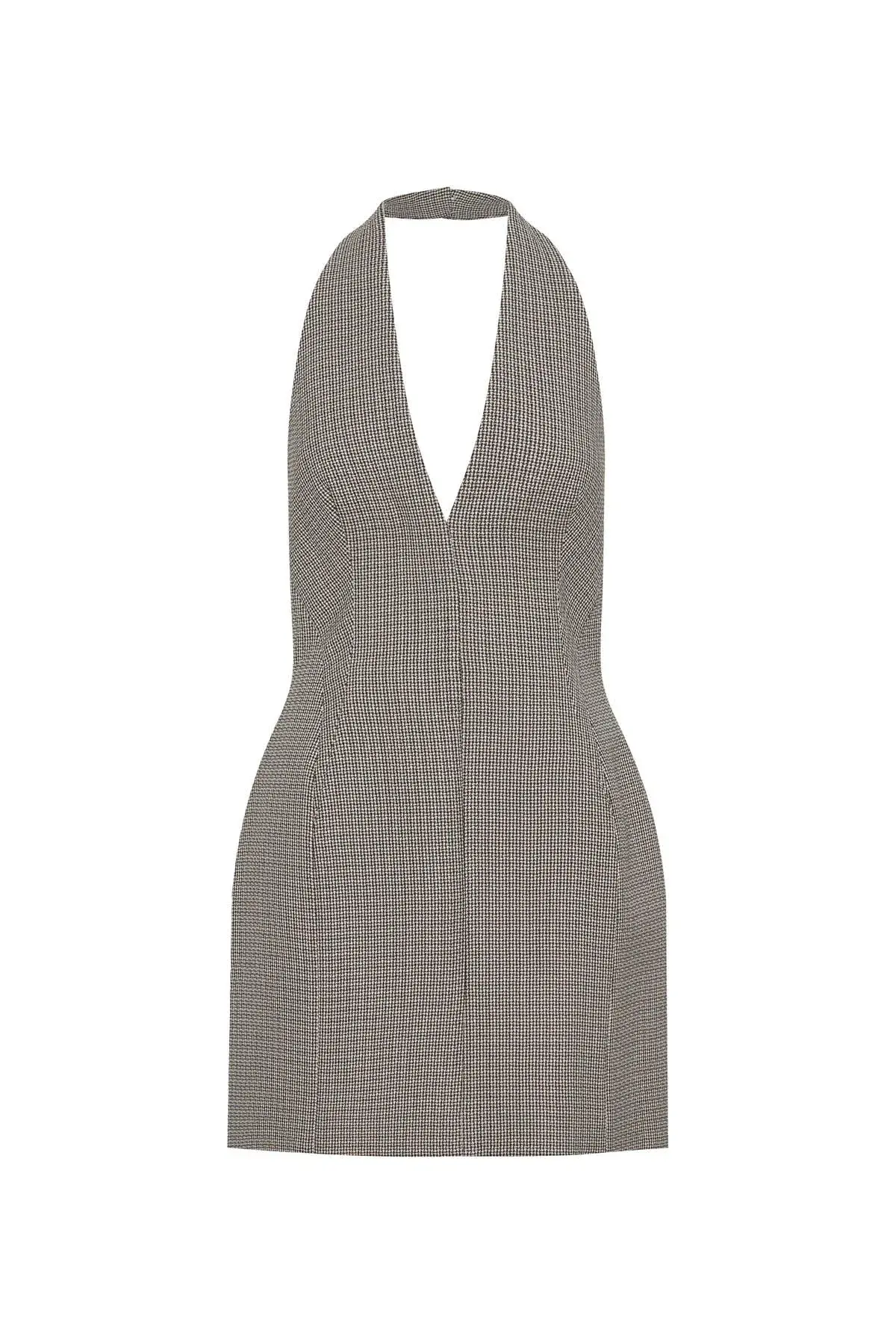 Camilla and Marc Banks Mini Dress Black Houndstooth Size 8 - Image 4