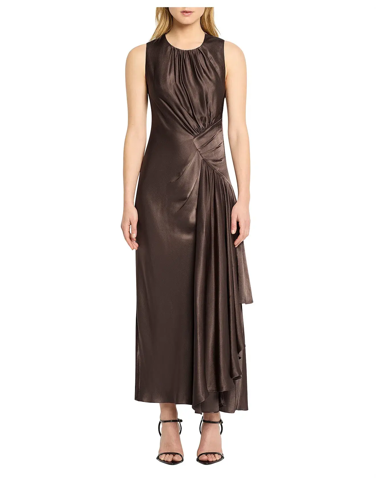 Sass & Bide Good Life Midi Dress Coffee Size 6 - Image 1