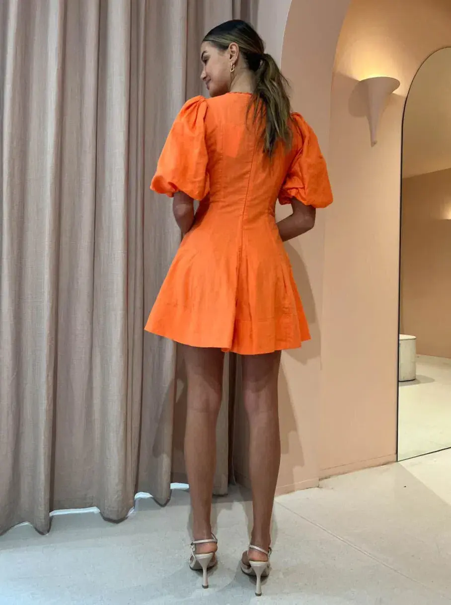 By Nicola Wavy Mini Dress Sunset Size 10 - Image 3