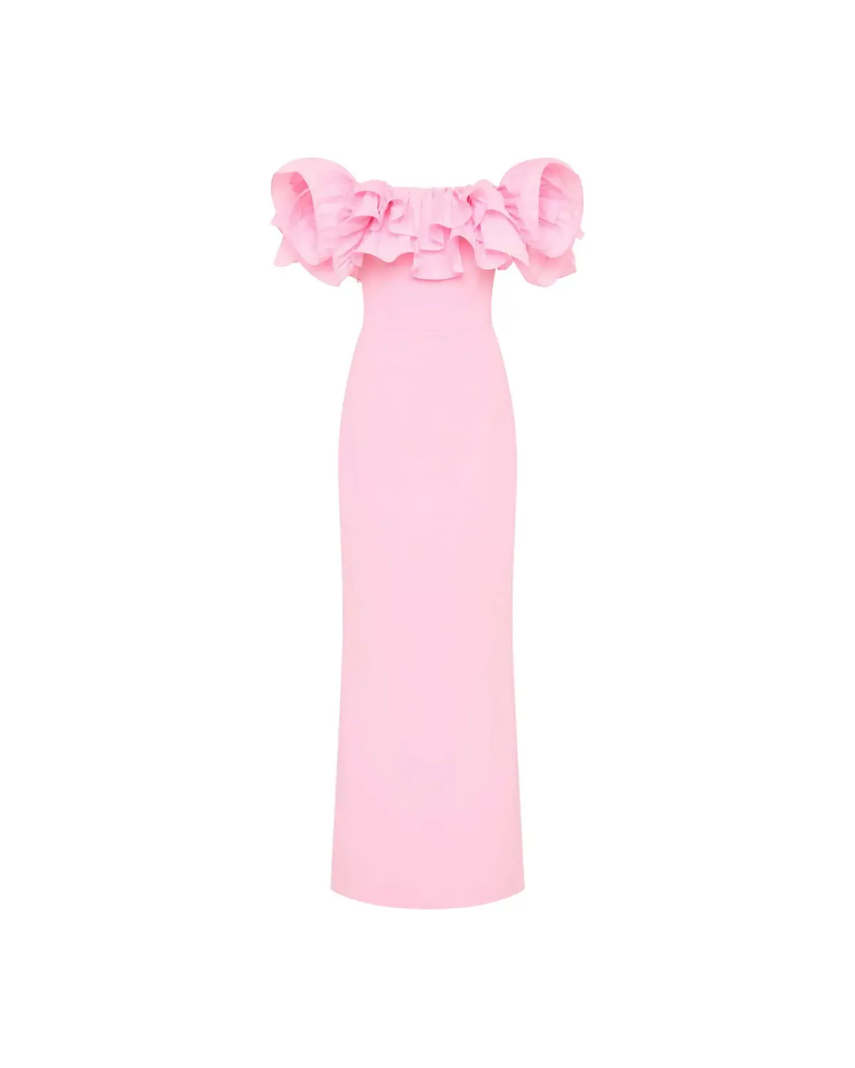 Rebecca Vallance Jenna Off Shoulder Gown Pink Size AU 8 - Image 4