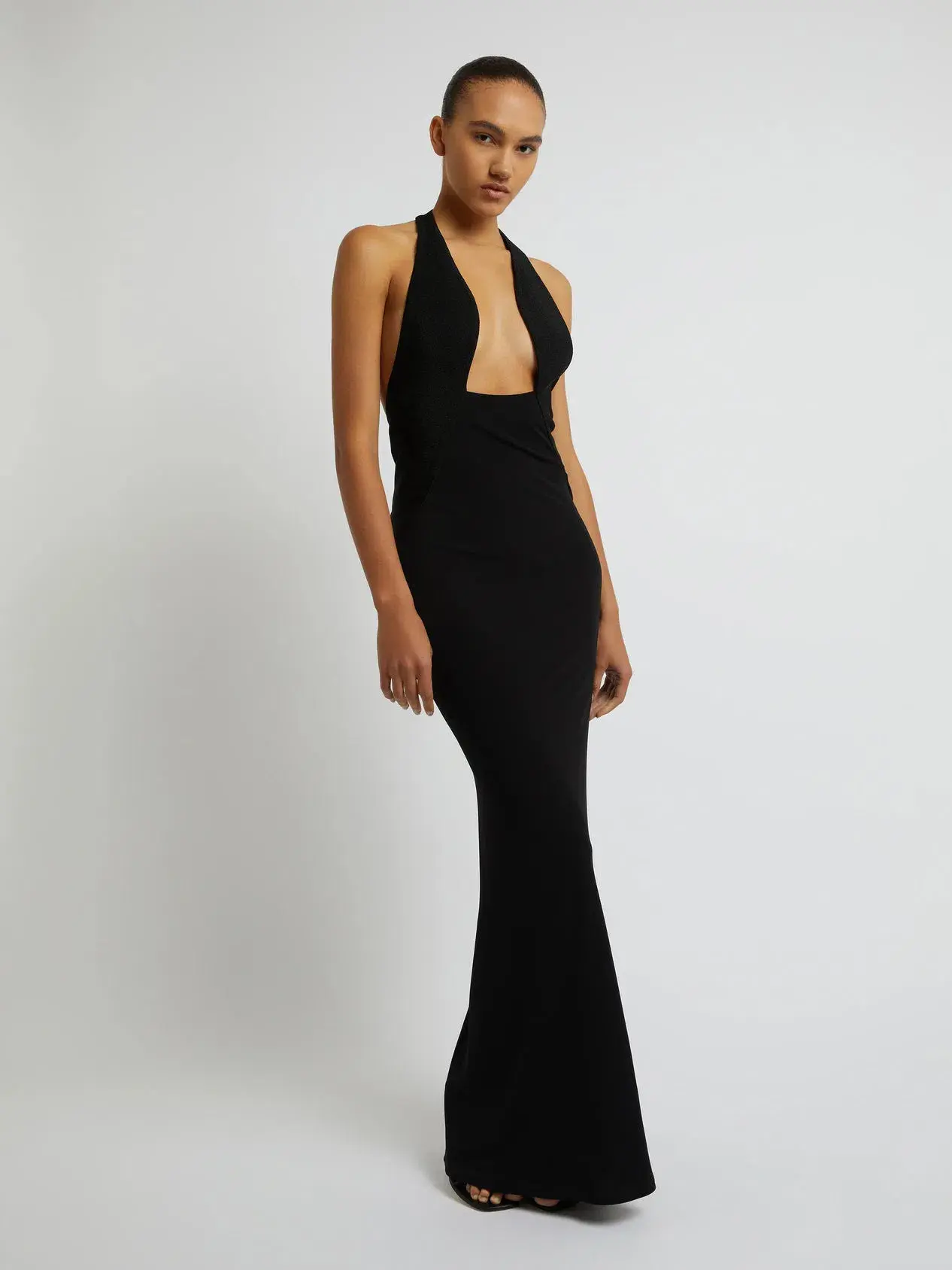 Christopher Esber Tailored Slope Halter Dress Black Size AU 6  - Image 1