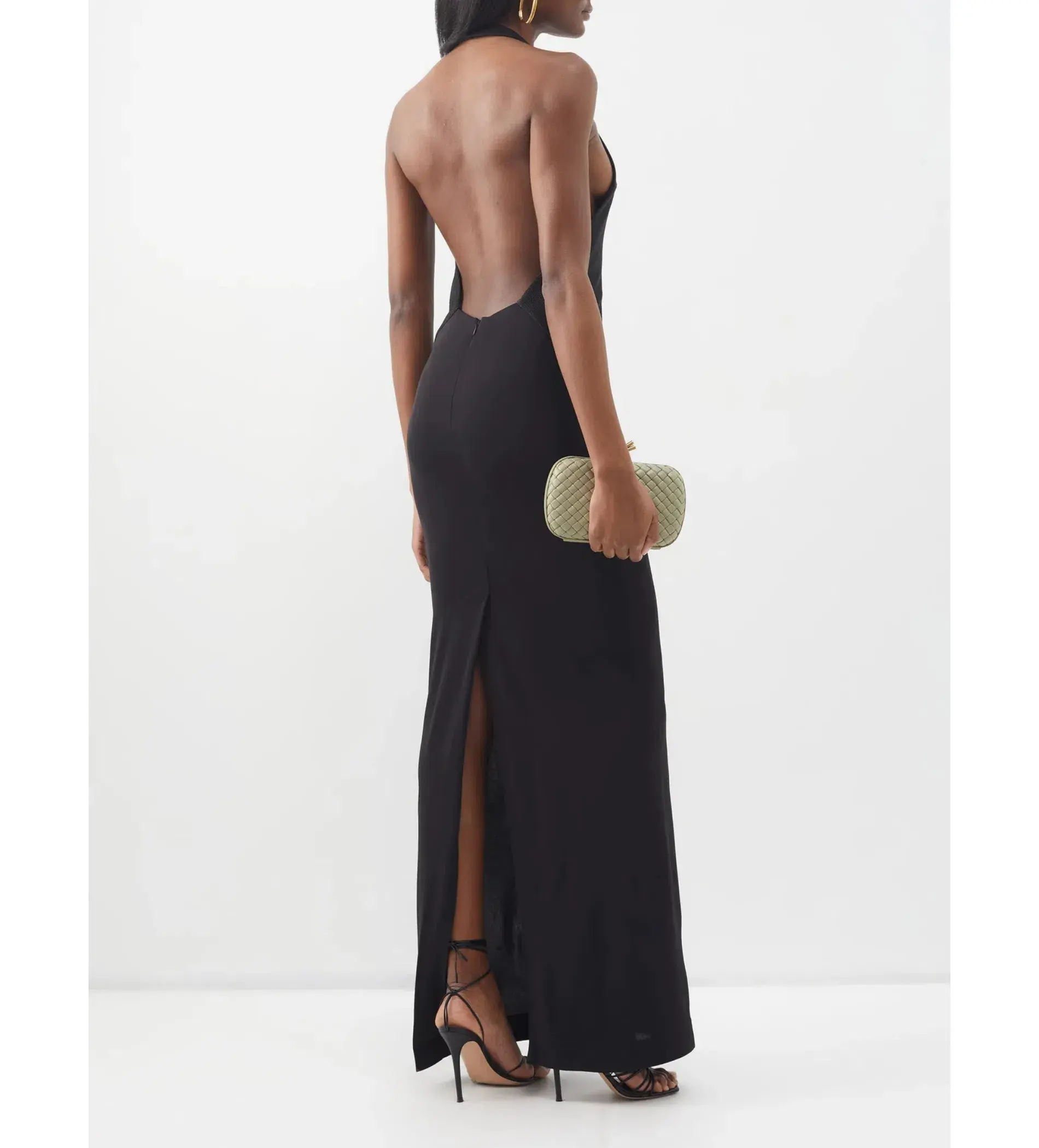 Christopher Esber Tailored Slope Halter Dress Black Size AU 6  - Image 4