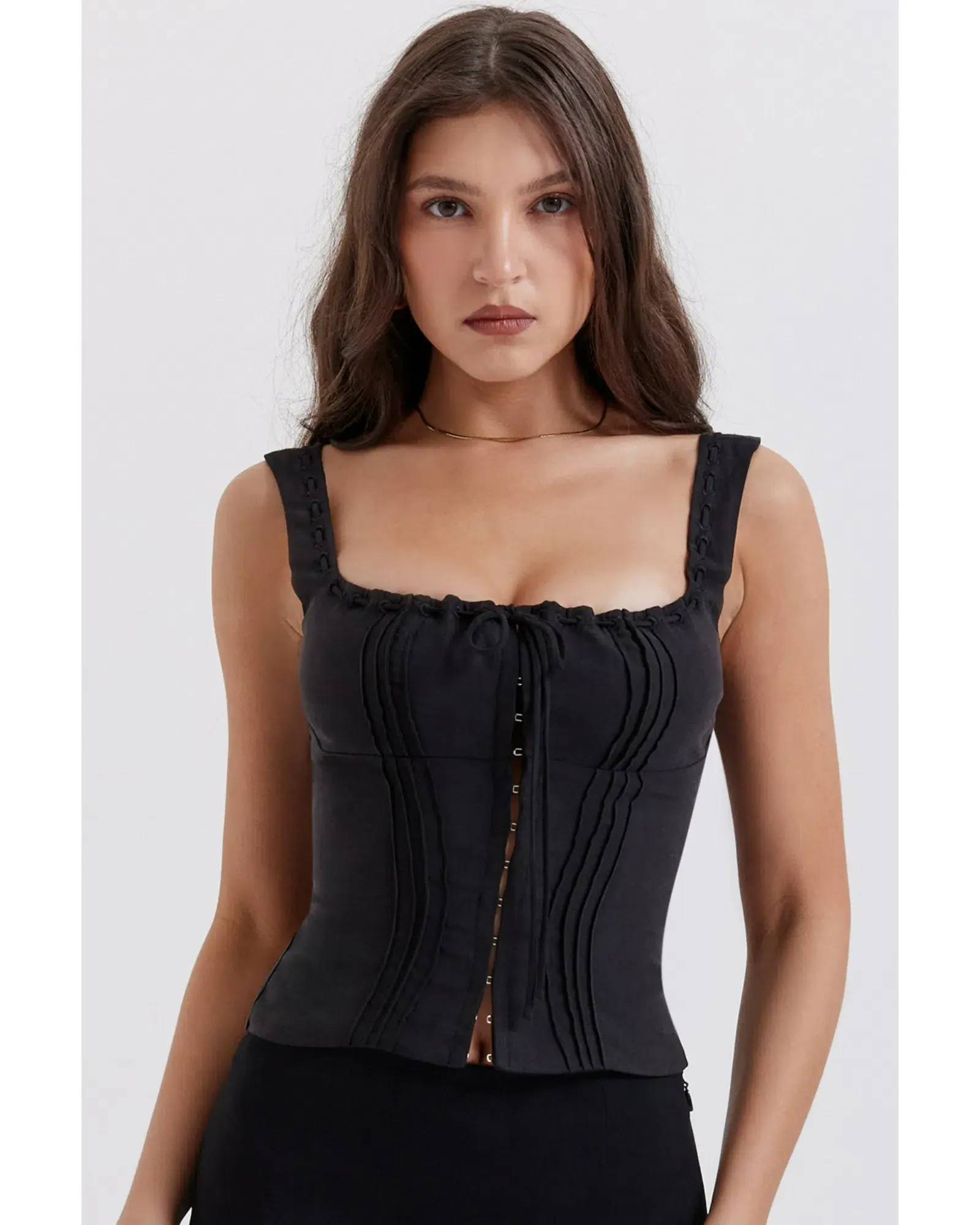 House of CB Chicca Top Black Size XS / AU 6 - Image 2