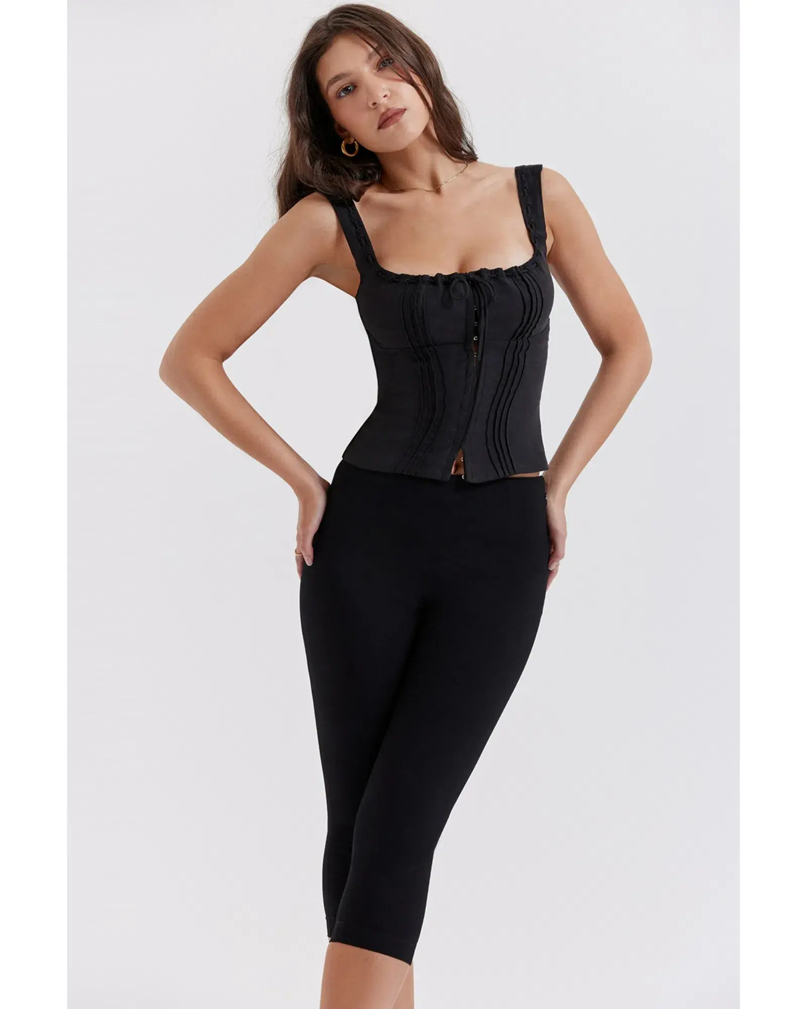 House of CB Chicca Top Black Size XS / AU 6 - Image 1