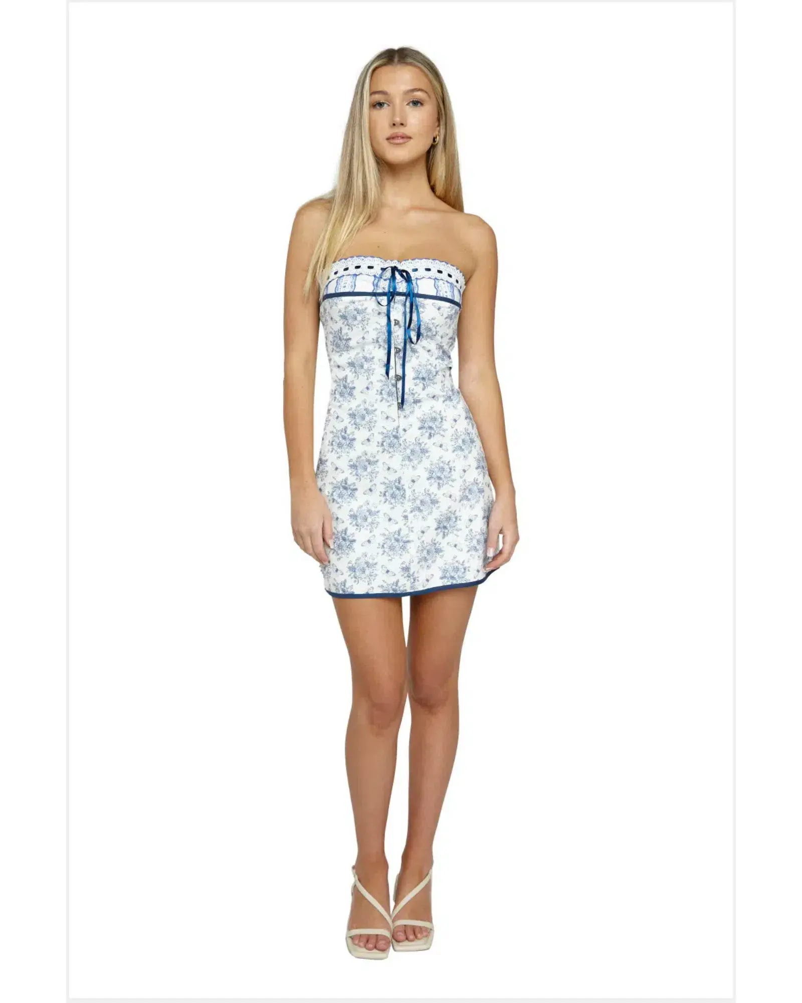 With Jean Sabrin Dress Toile Papillon White Size XS / AU 6 - Image 3