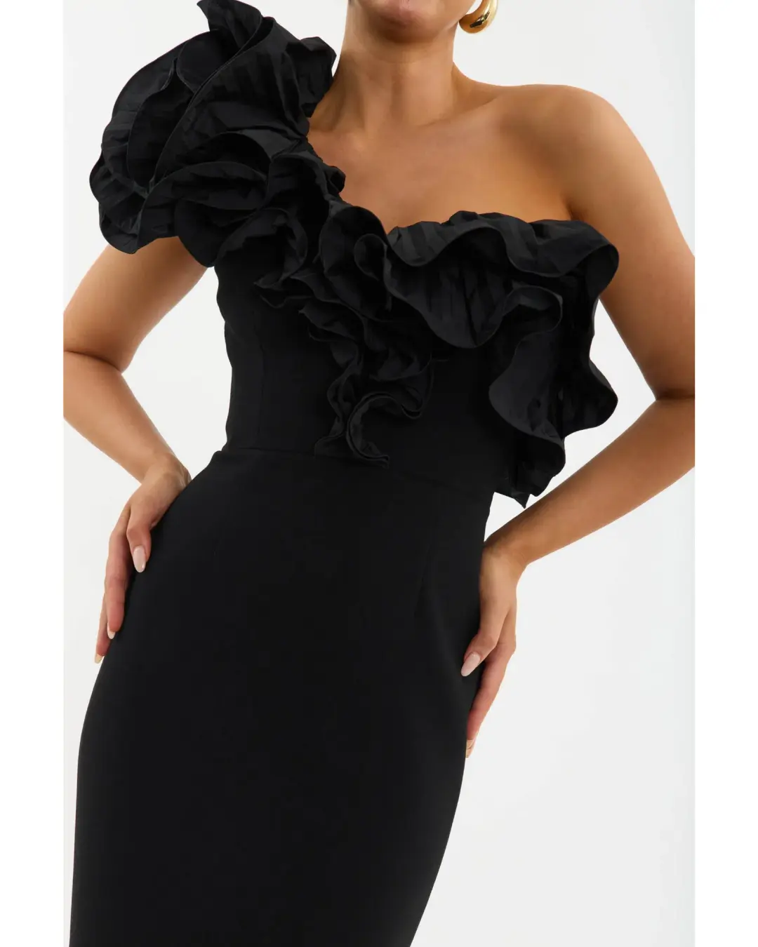 Rebecca Vallance Ella Gown in Black Size AU 12 for rent on The Volte - main image