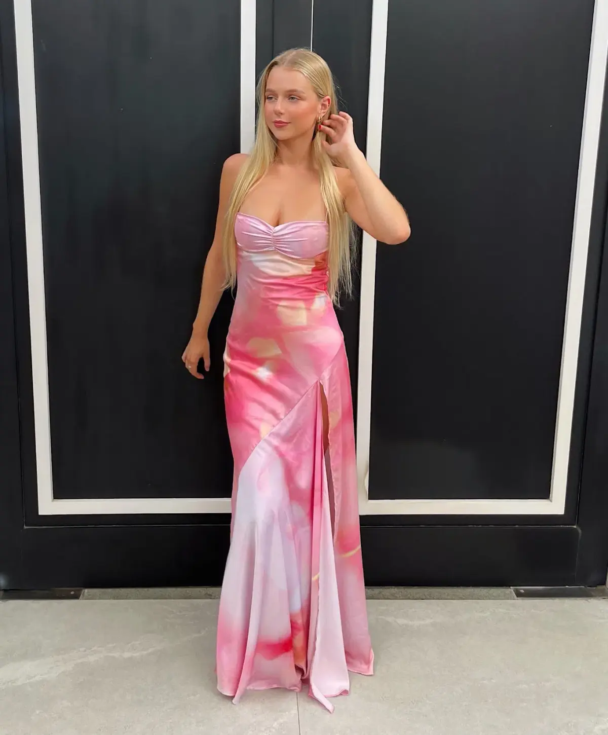 HNTR The Label Gaia Maxi Dress Lille Pink Size L / AU 12 - Image 1