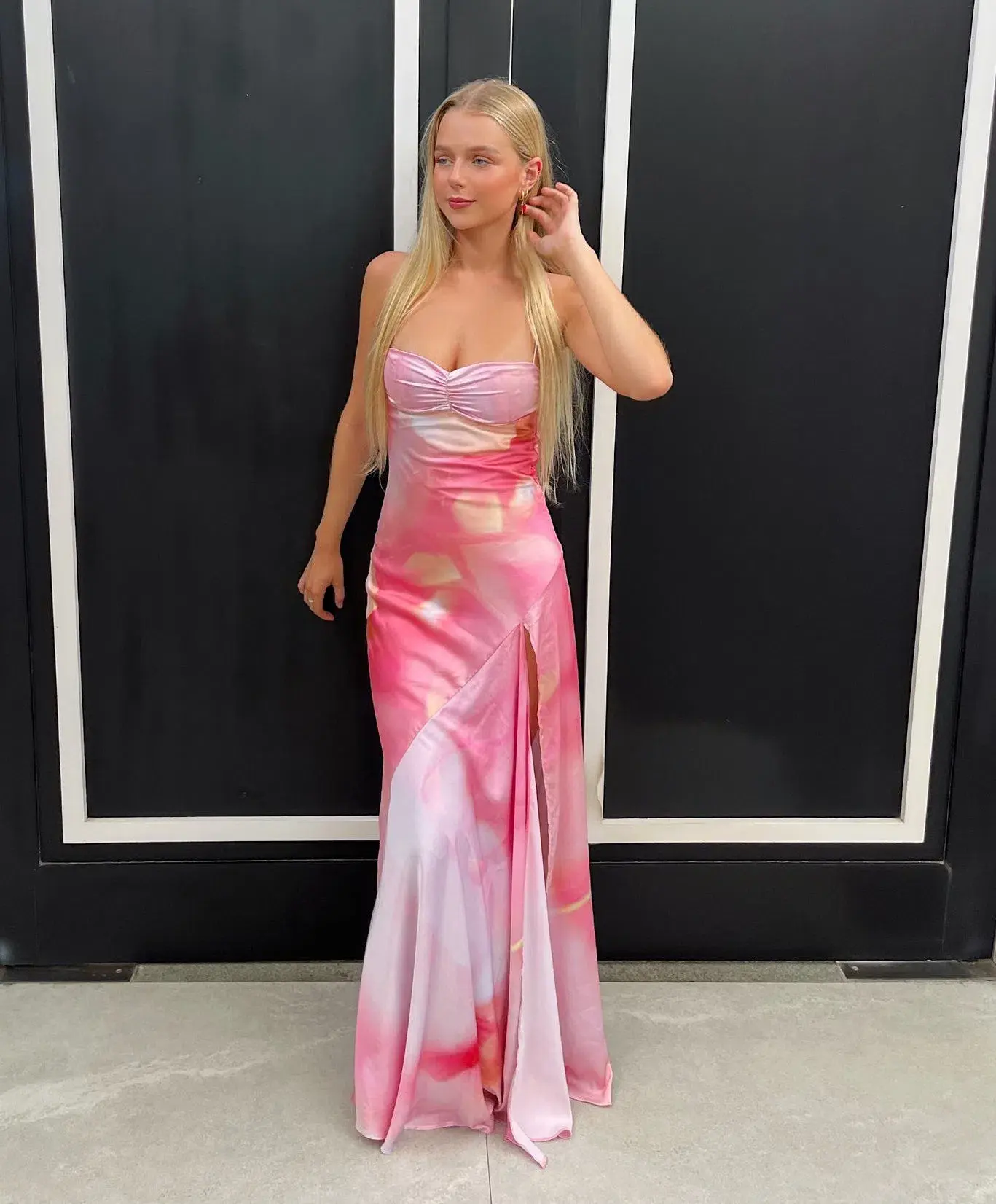 HNTR The Label Gaia Maxi Dress Lille Pink Size L / AU 12 - Image 1
