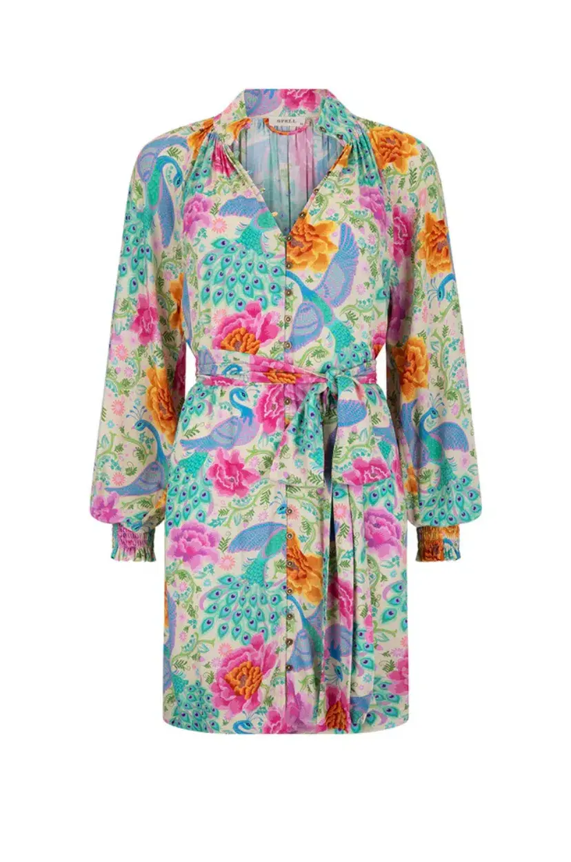 Spell Bohème Button Through Mini Dress Spring Size S / AU 8 - Image 6