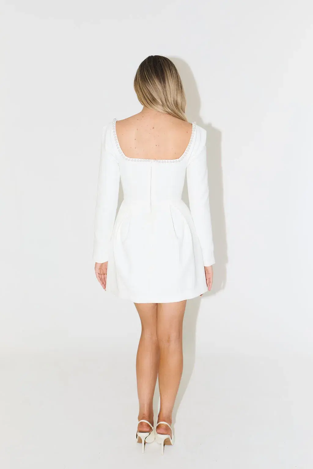 Odd Muse Ultimate Muse Pearl Mini Dress White Size 12 for rent on The Volte - main image