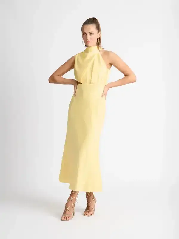 Sheike Allure Dress in Butter Yellow Size 10 - Image 2