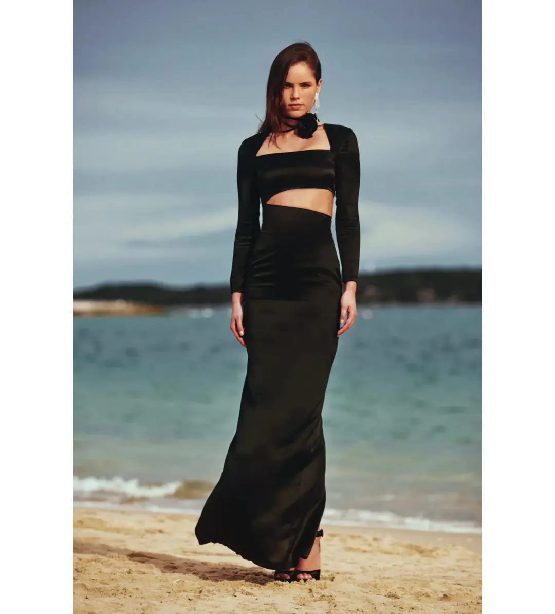 Sonya Moda Ruba Cutout Maxi Dress Black Size AU 12 for rent on The Volte - main image