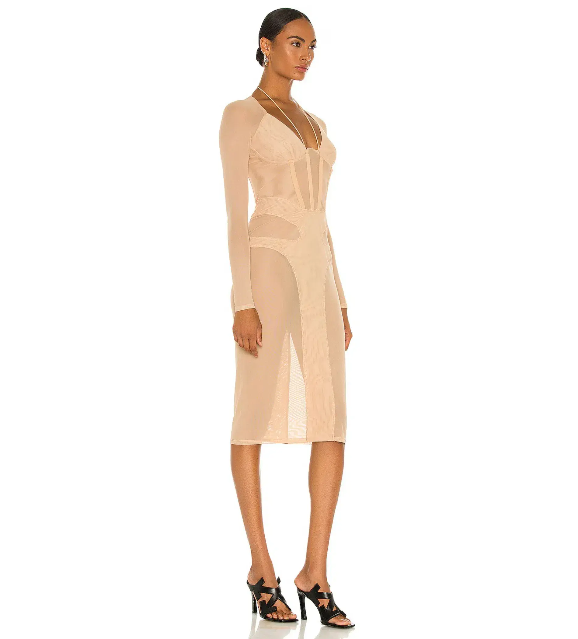 Dion Lee Powertulle Corset Midi Dress in Desert Size AU 10 - Image 2