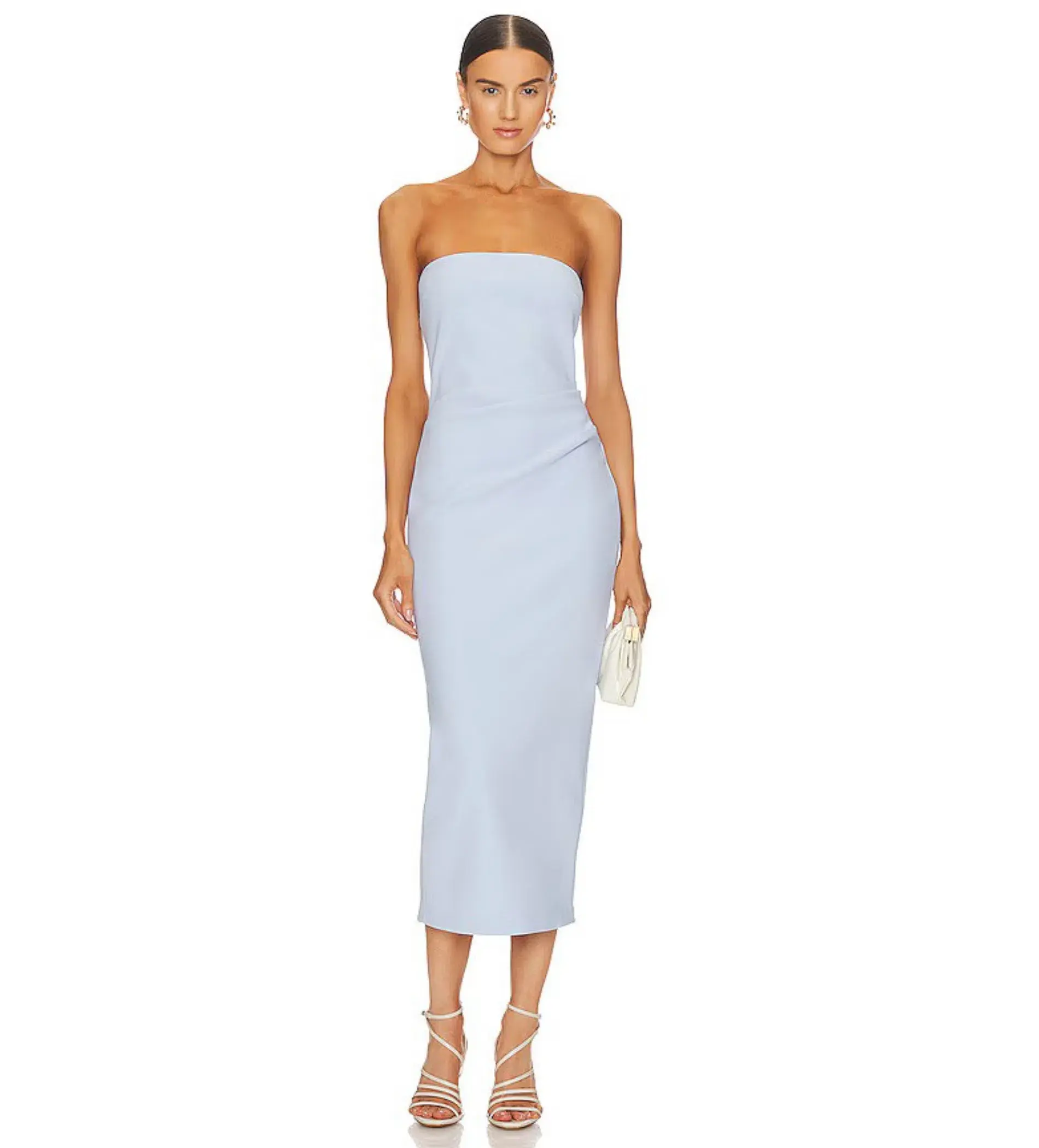 Bec & Bridge Karina Strapless Midi Dress in Powder Blue Size 6  - Image 1