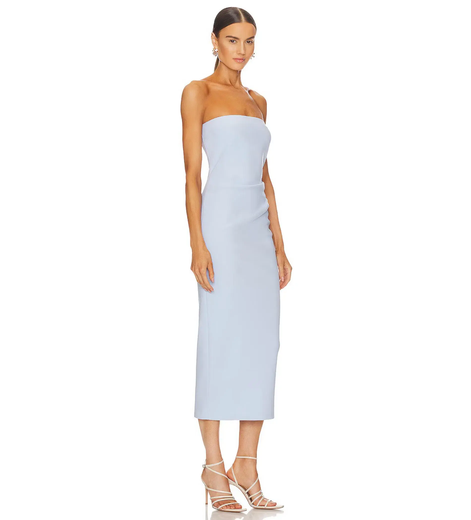 Bec & Bridge Karina Strapless Midi Dress in Powder Blue Size 6  - Image 2