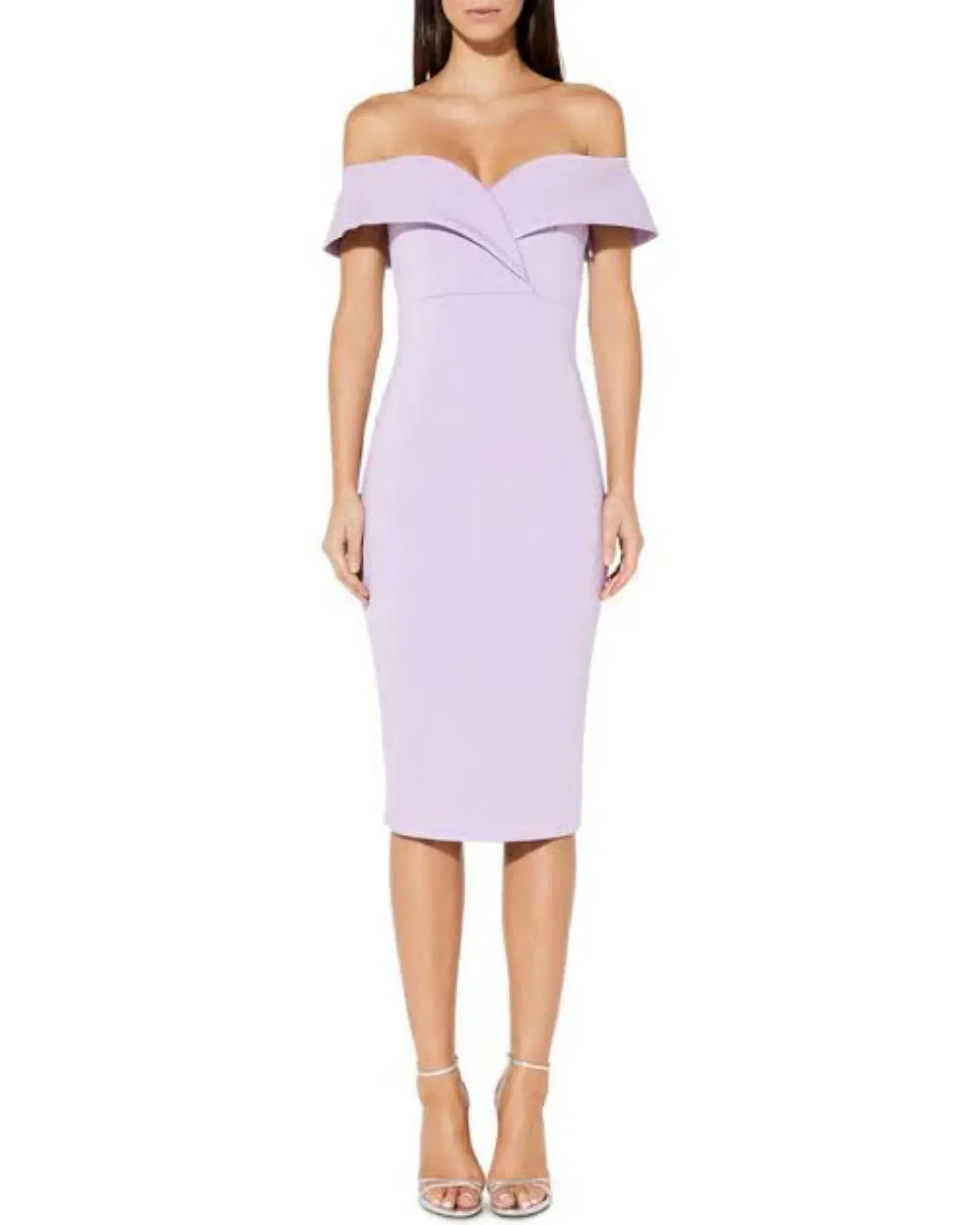 Mossman She Told Me So Midi Dress Lilac Size AU 8 - Image 1