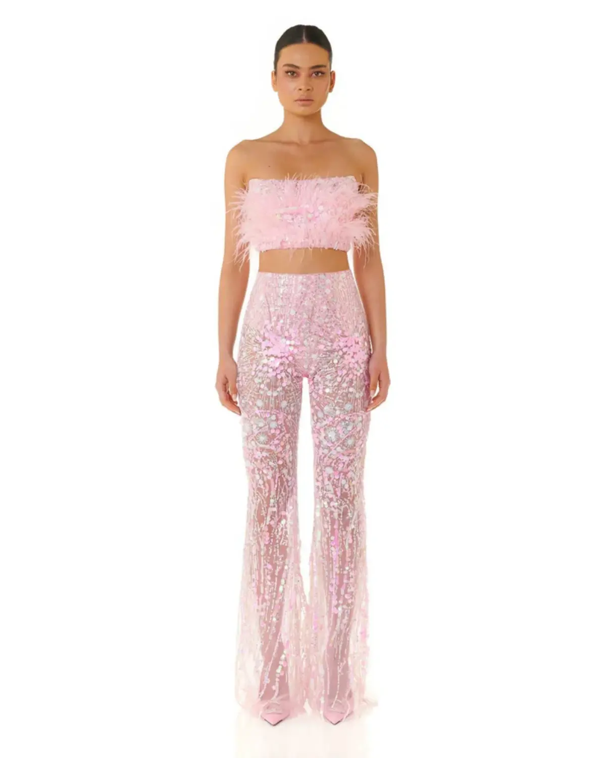 Eliya The Label Heather Top And Alyce Pants Pink Size AU 12 - Image 1