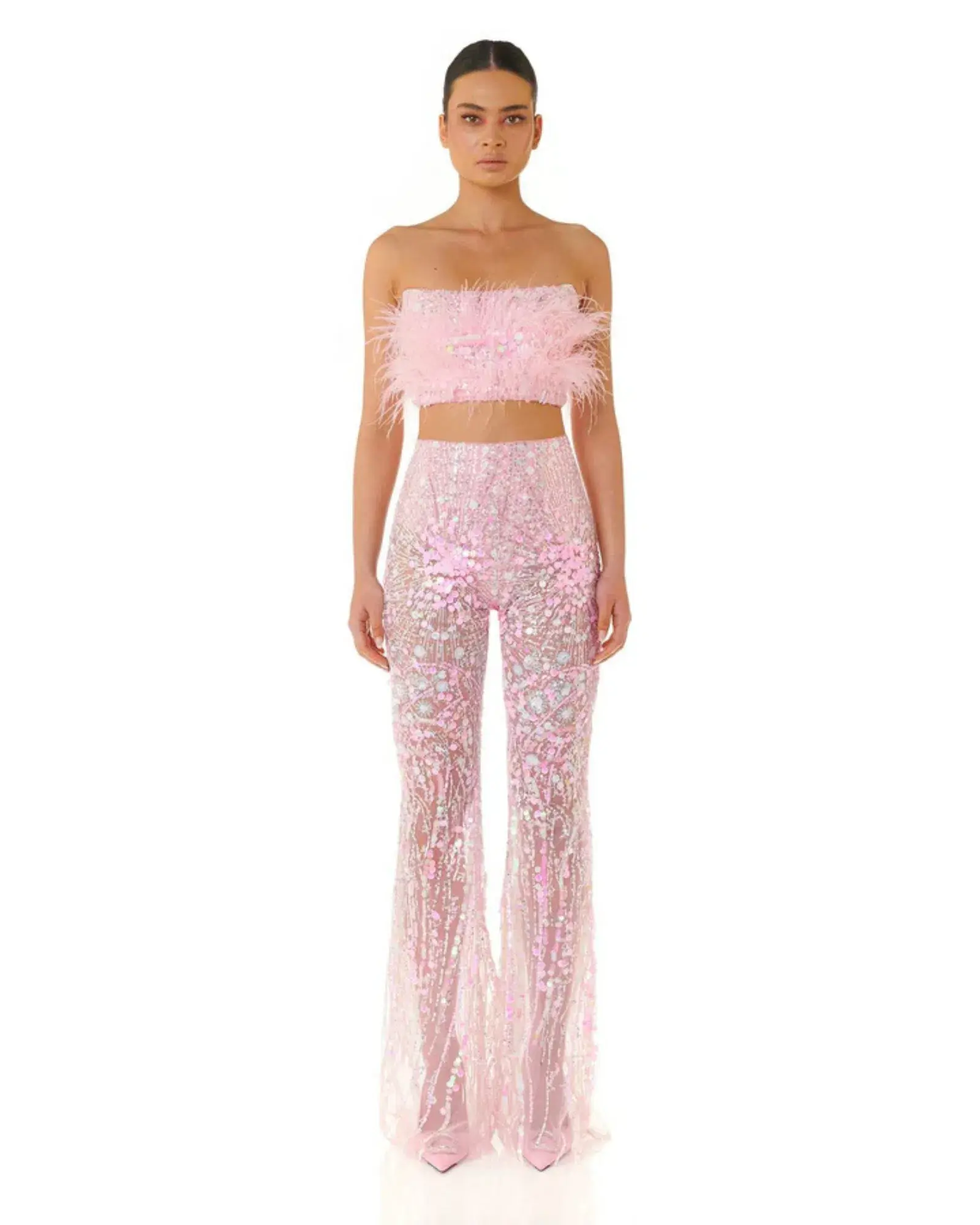 Eliya The Label Heather Top And Alyce Pants Pink Size AU 12 - Image 1