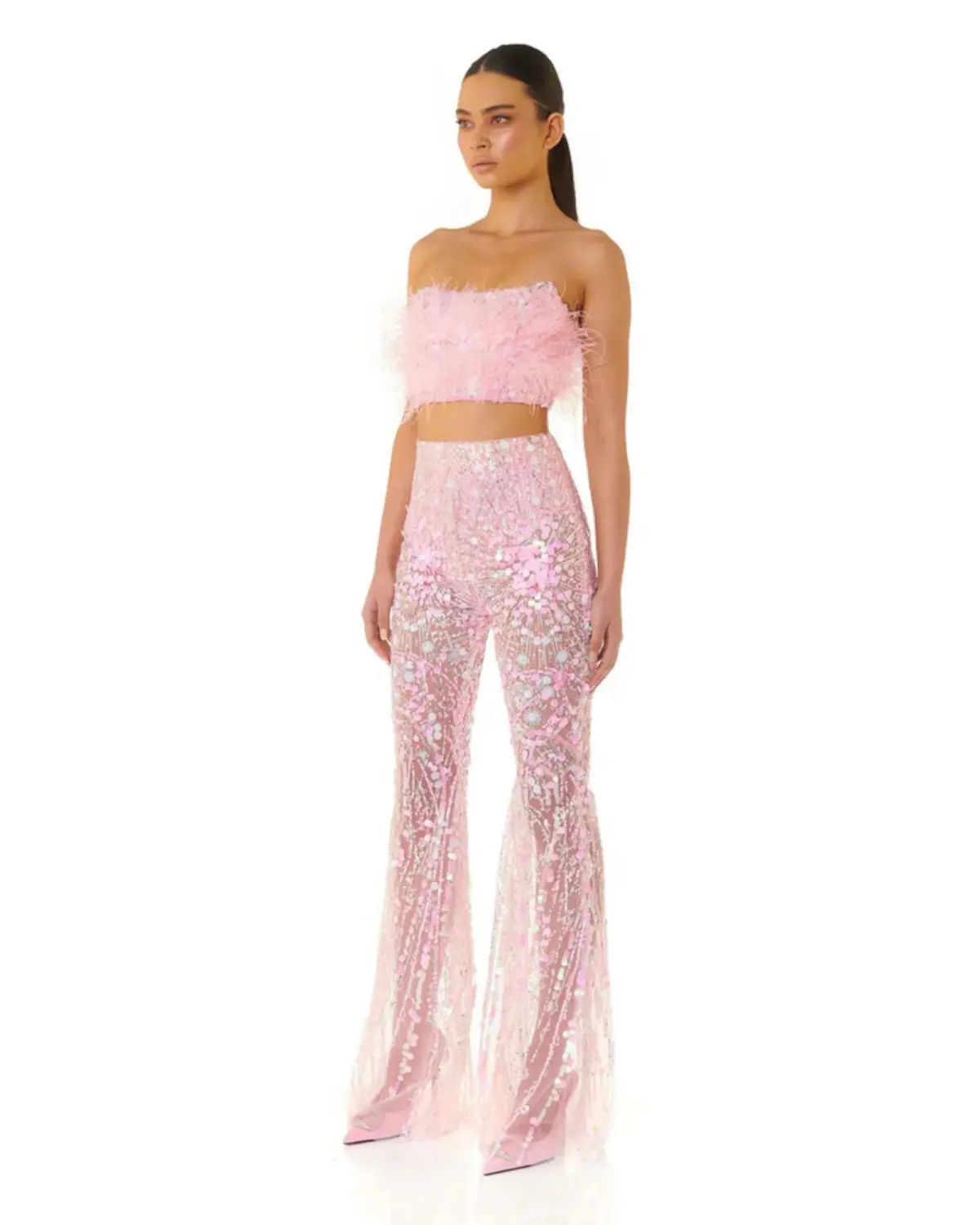 Eliya The Label Heather Top And Alyce Pants Pink Size AU 12 - Image 2