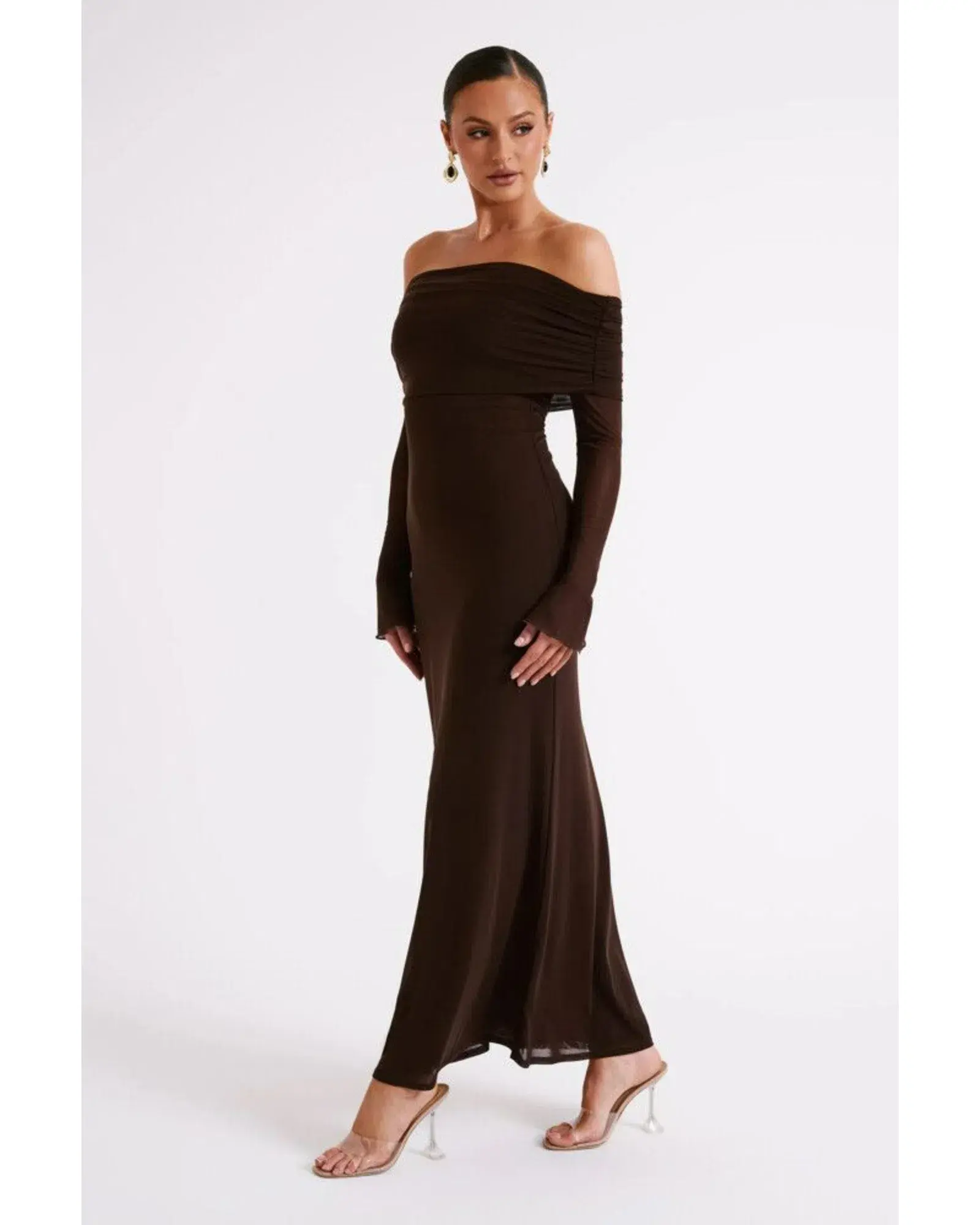 Meshki Josie Maxi Dress Brown Size S / AU 8 - Image 3