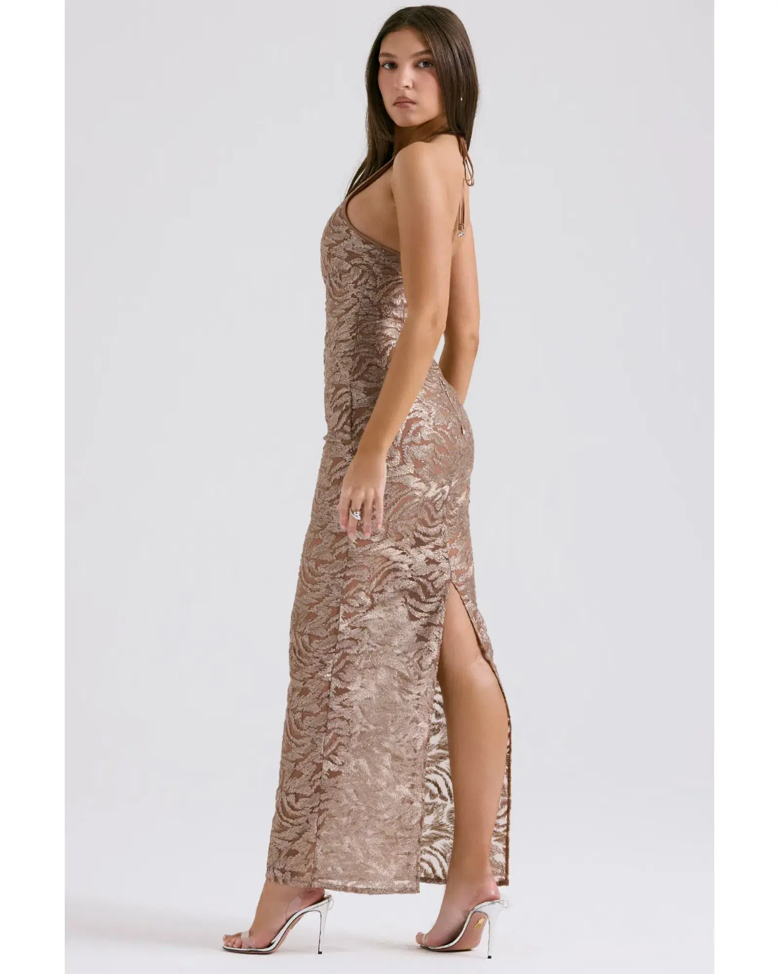 House of CB Giada Dress Rose Gold Size XS / AU 6 - Image 3
