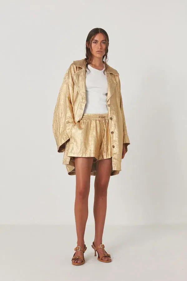 Rabens Saloner Jacqline Midas Jacket Gold Size AU 10  - Image 1