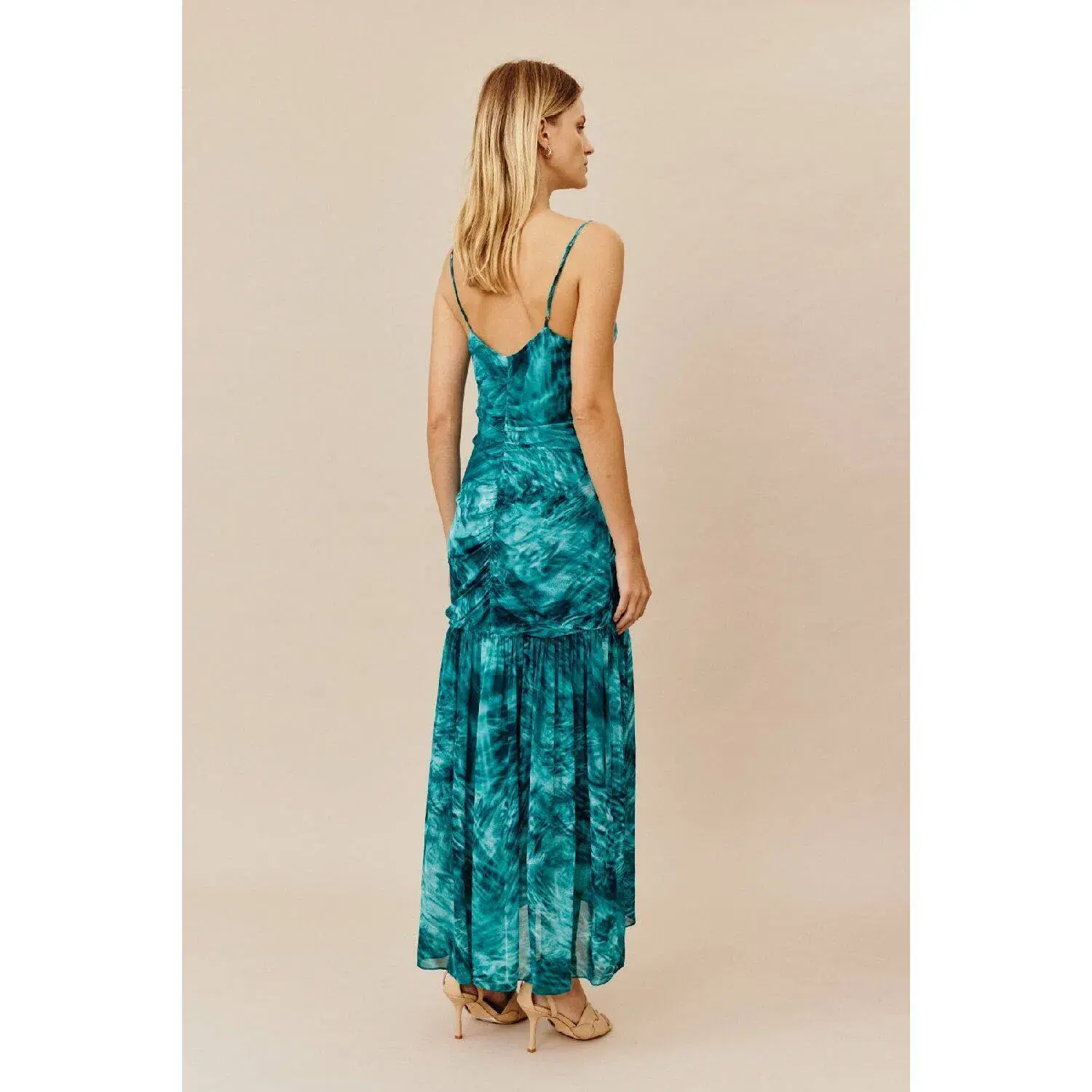 Ginger & Smart The Song Of The Sea Maxi Dress Blue Green Size AU 12 - Image 3