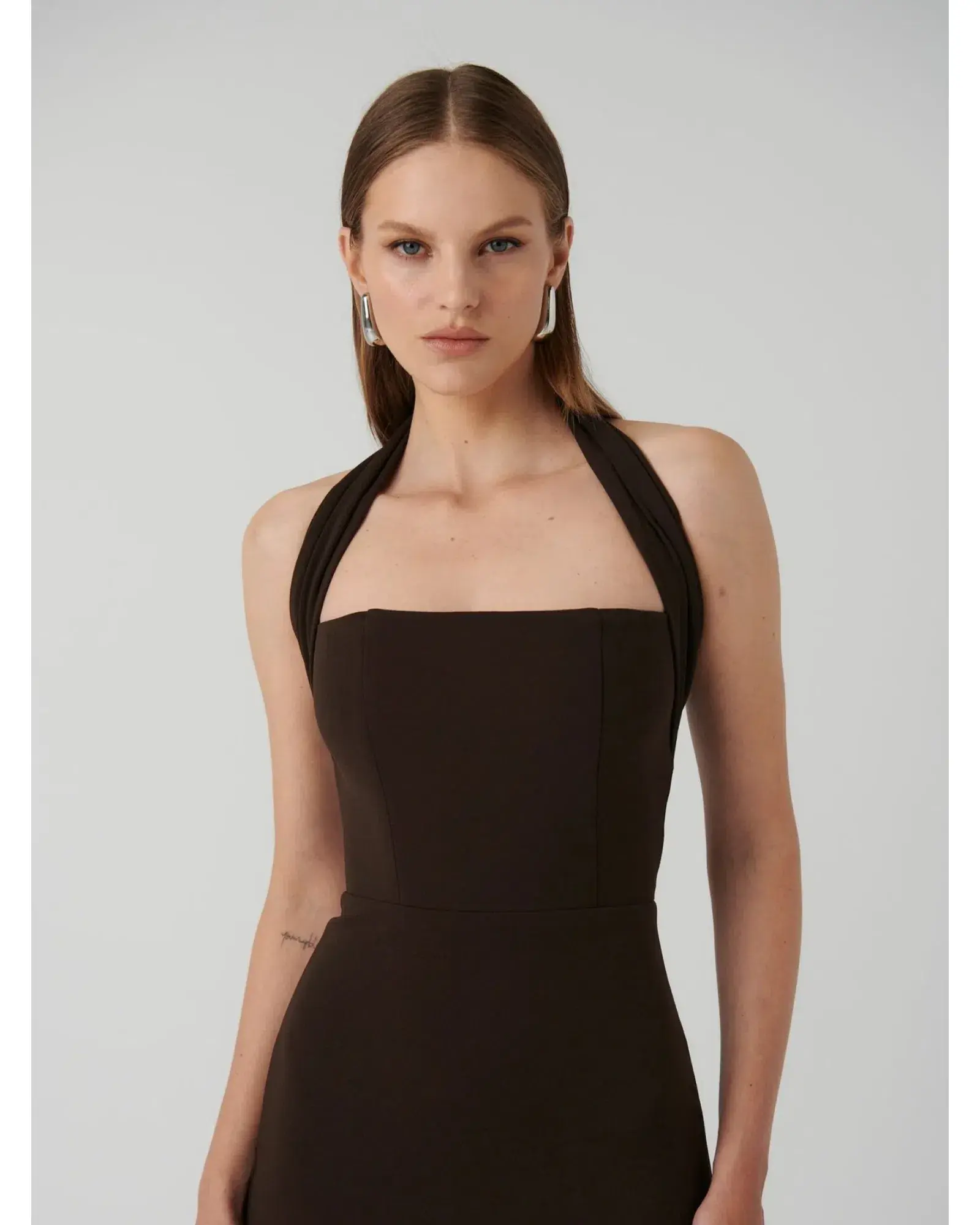 Effie Kats Meline Midi Dress in Coffee Size L / AU 12 - Image 2