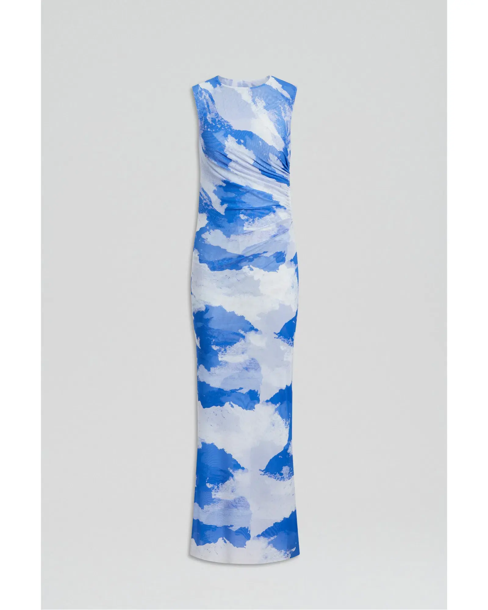 Scanlan Theodore Italian Cloud Print Dress Blue Size AU 6  - Image 4