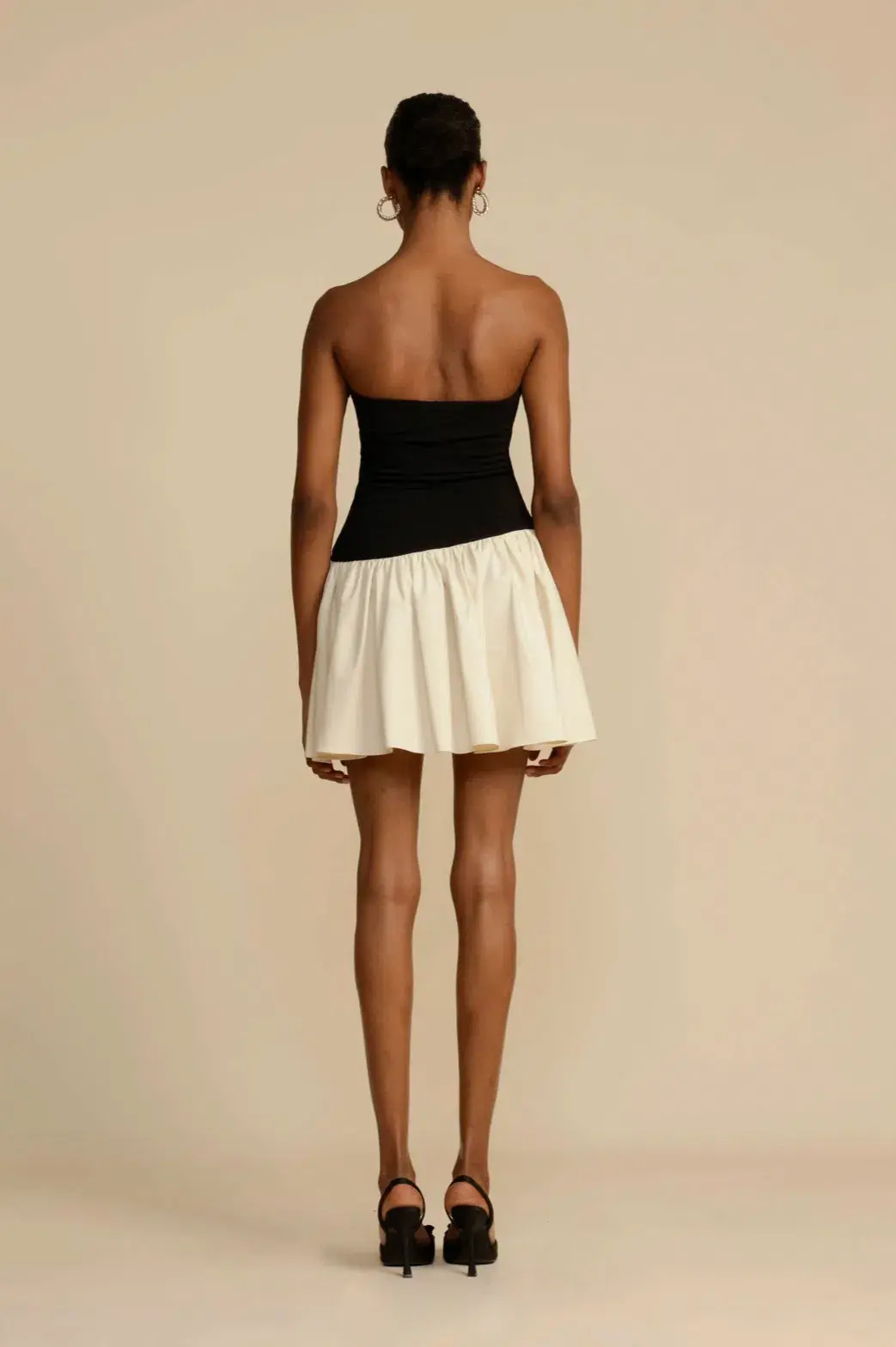 Arcina Ori Celine Mini Dress Black/White Size AU 6 for rent on The Volte - main image