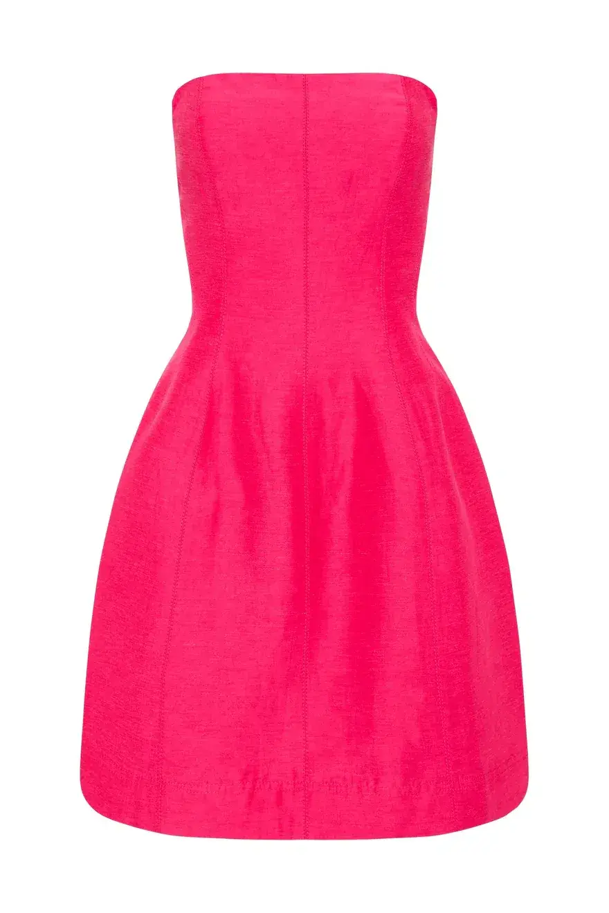 Aje Baret Mini Dress Pink Size AU 6 for rent on The Volte - main image
