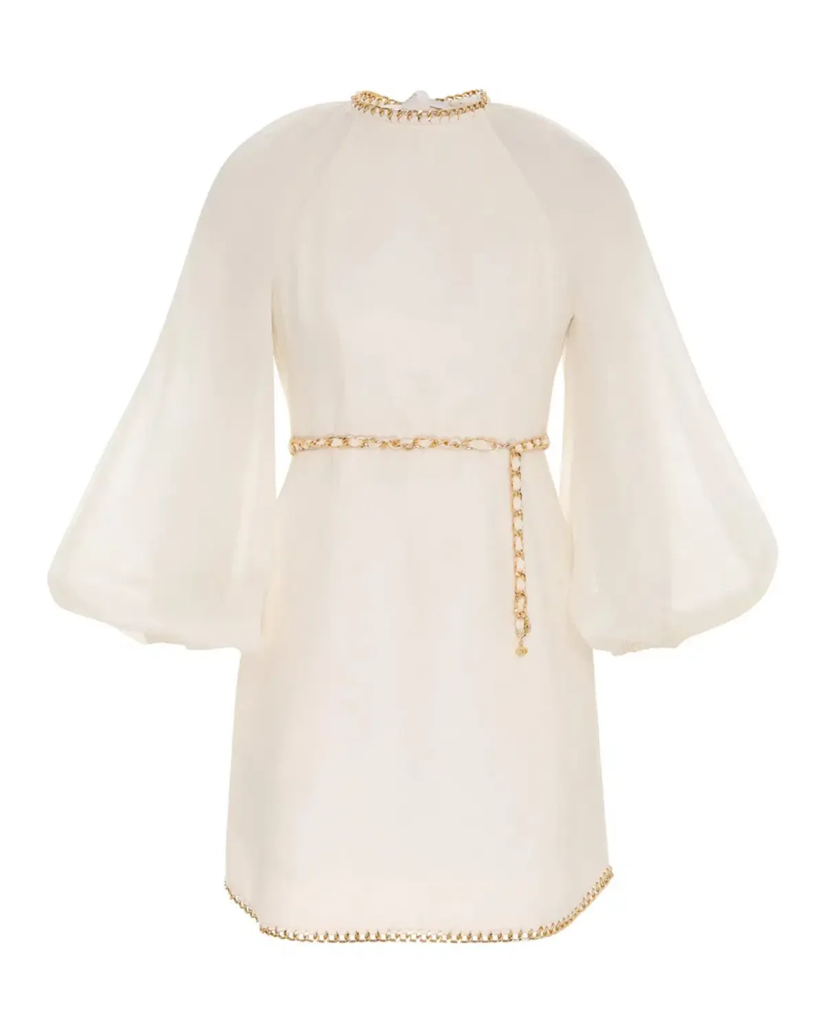 Zimmermann Rouleau Chain Mini Dress Pearl Size 1 / AU 10 - Image 3