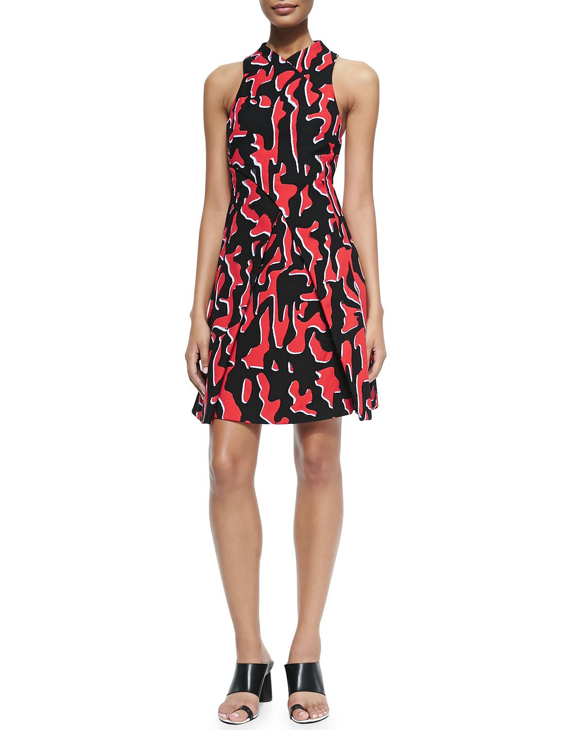 Proenza Schouler Knee-Length Dress Multi Print Size 8 - Image 1