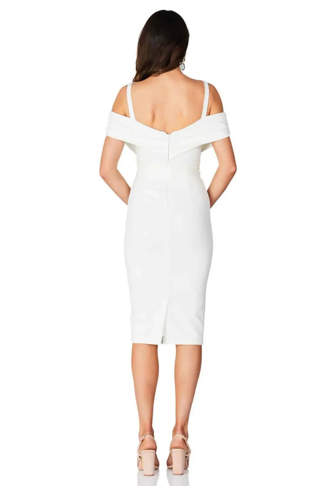 Pasduchas Zenith Midi Dress Ivory Size 10 for rent on The Volte - main image