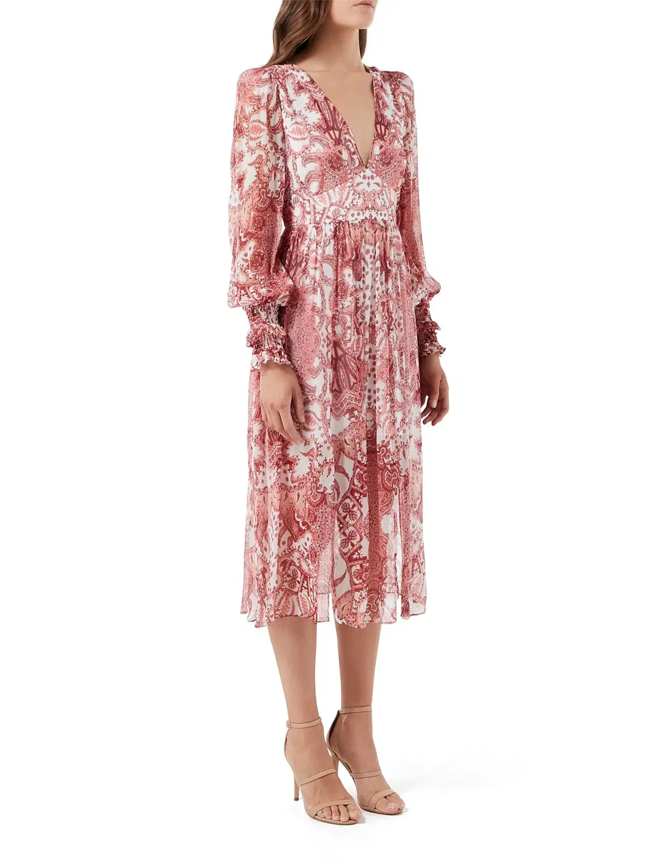 Thurley Charmed Midi Dress Print Size 10 - Image 2