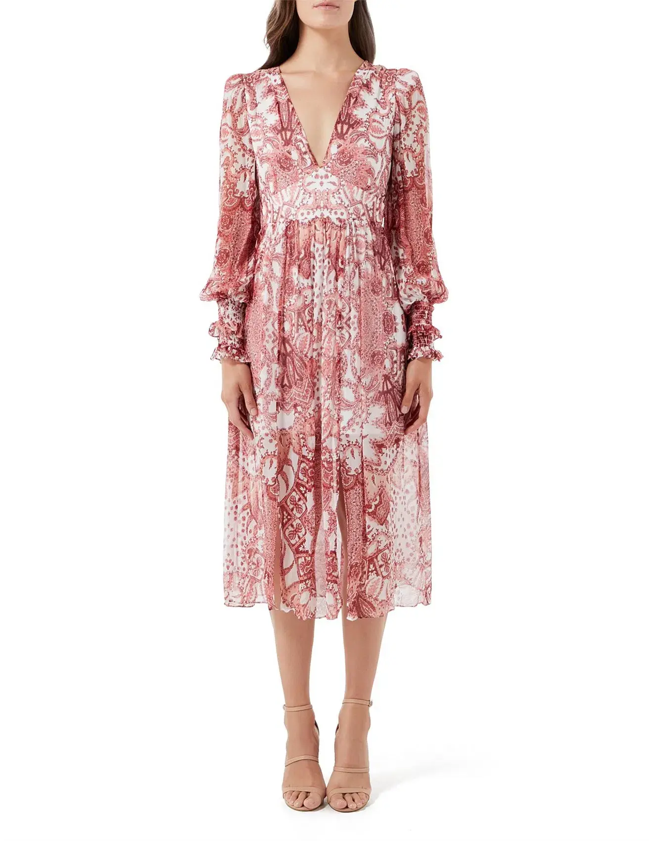 Thurley Charmed Midi Dress Print Size 10 - Image 1