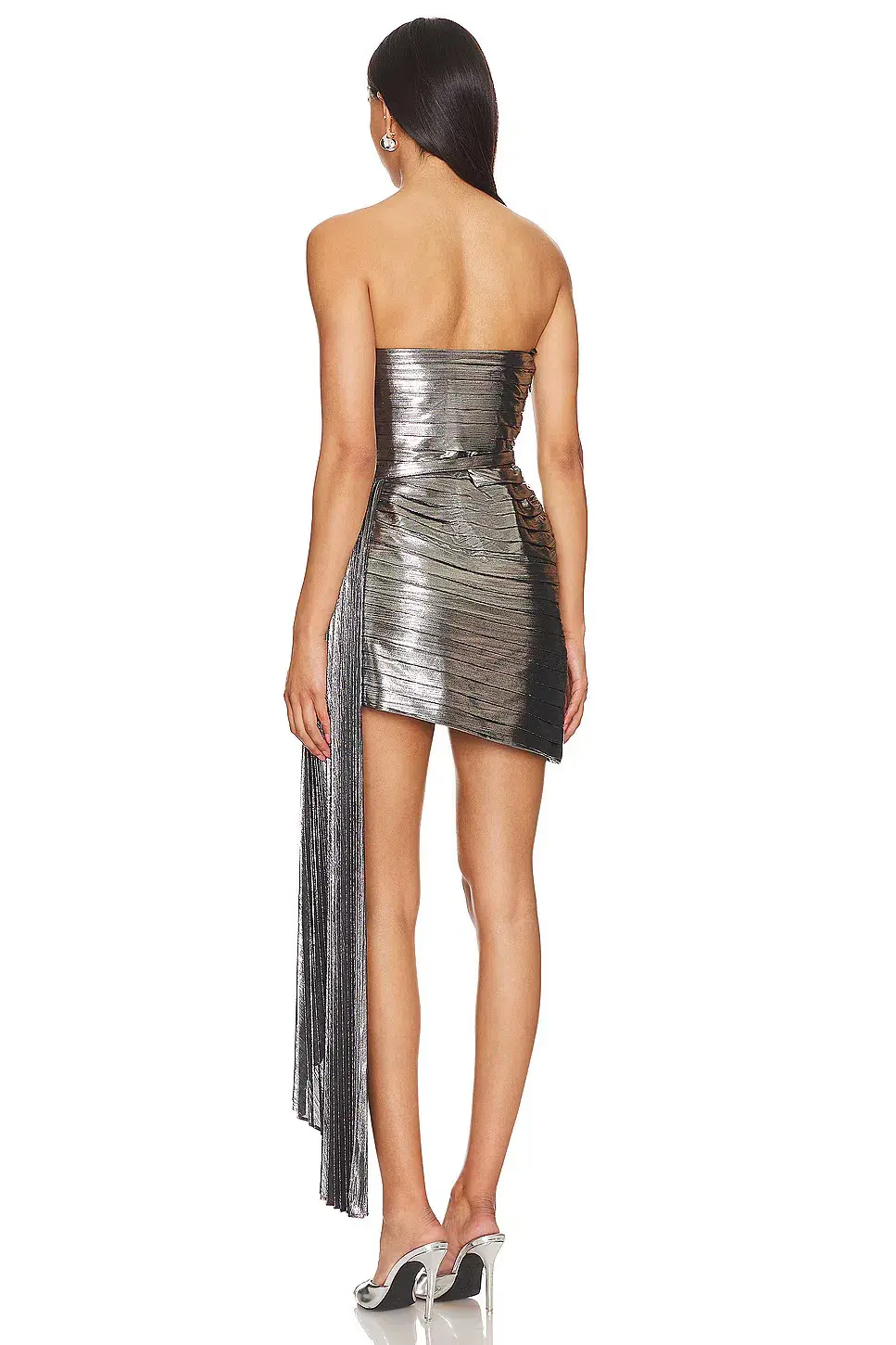 Retrofete Kenzie Mini Dress in Gunmetal Size AU 8 for rent on The Volte - main image